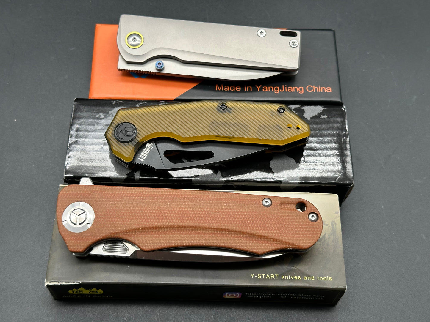 3 knife combo Y-Start,Kubey & SixLeaf