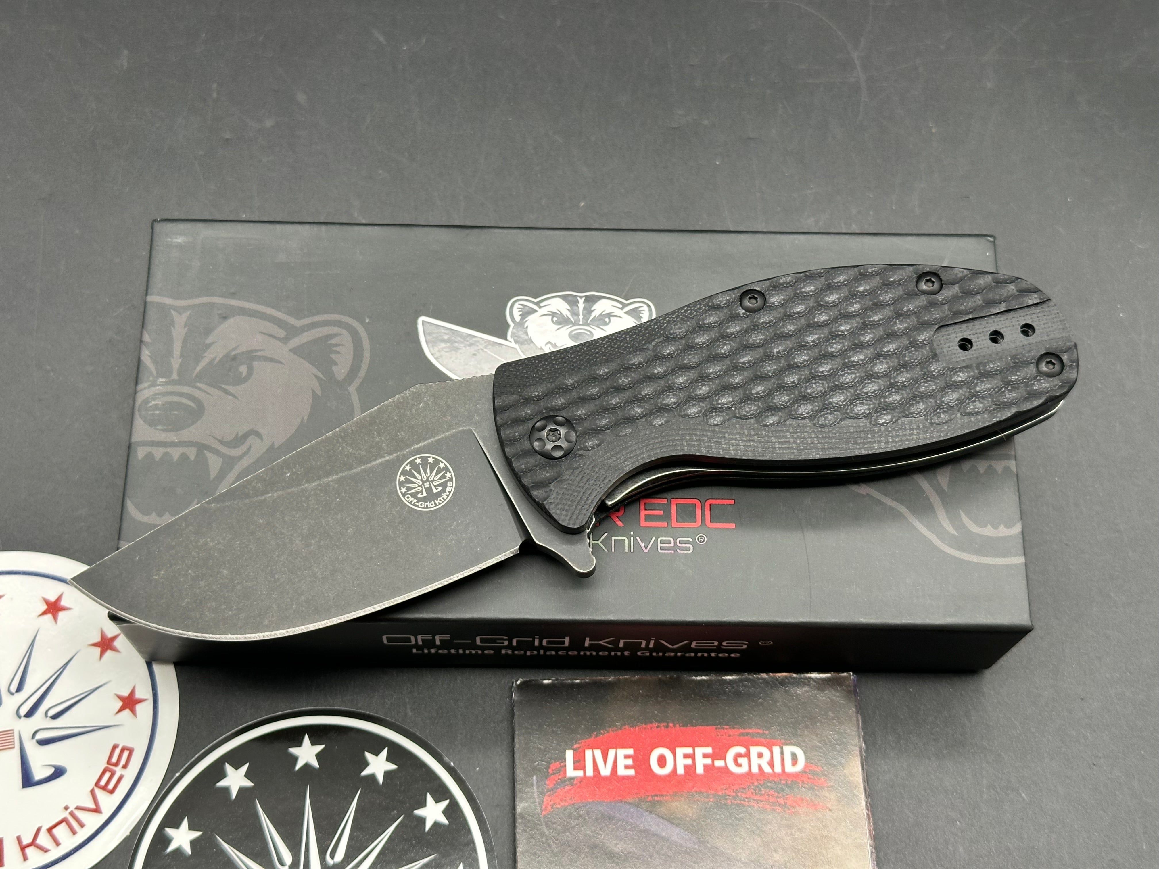 Off Grid Badger G10 handle w/D2 blade