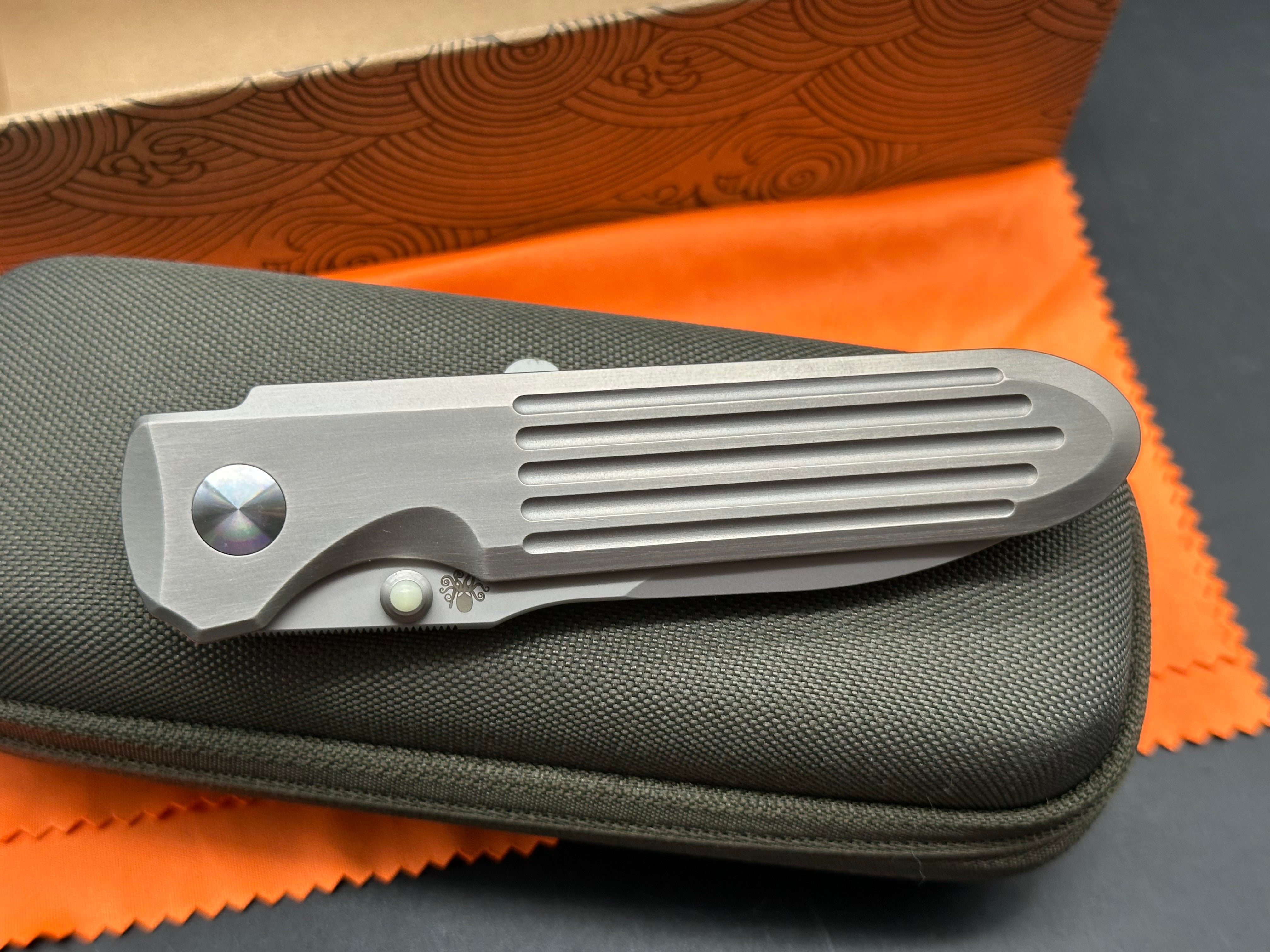 Prometheus Design Werx SPD Invictus-SP, 3.5" CPM MagnaCut Blade Titanium Scales