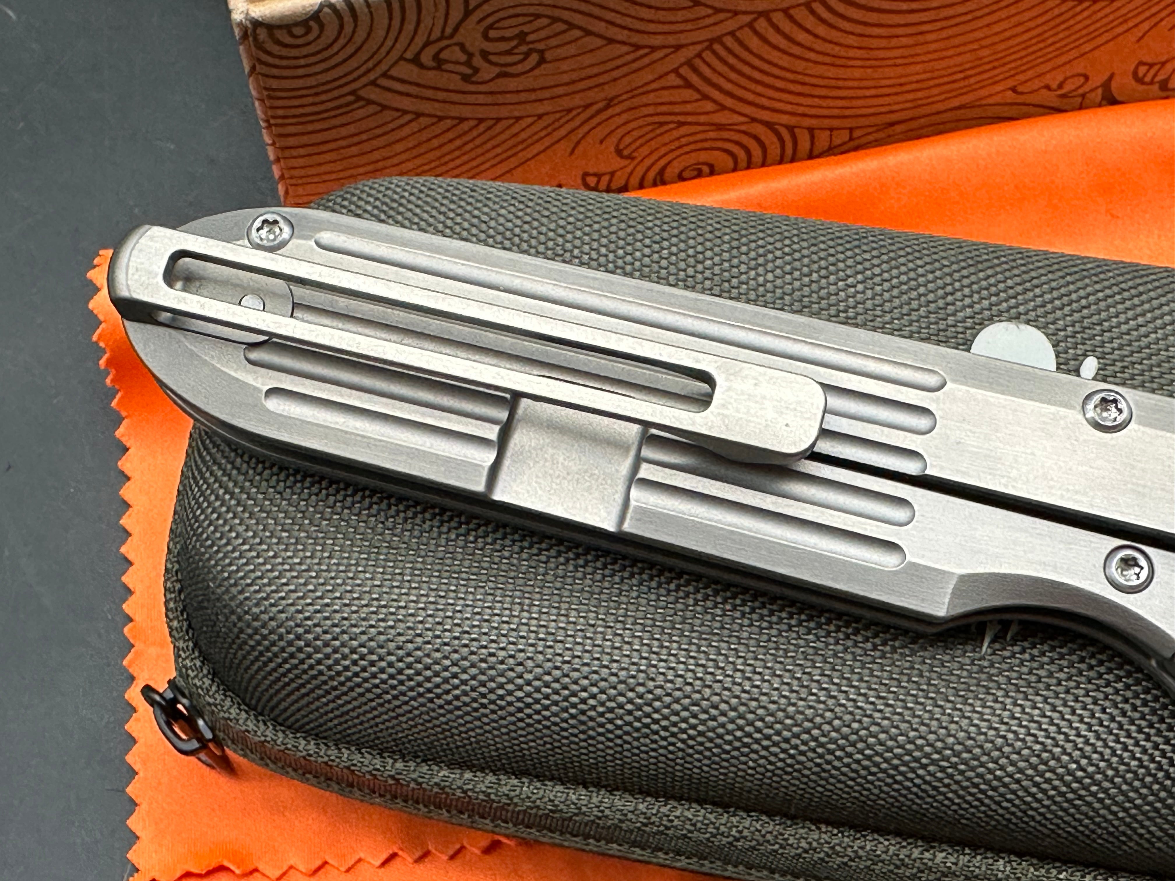 Prometheus Design Werx SPD Invictus-SP, 3.5" CPM MagnaCut Blade Titanium Scales