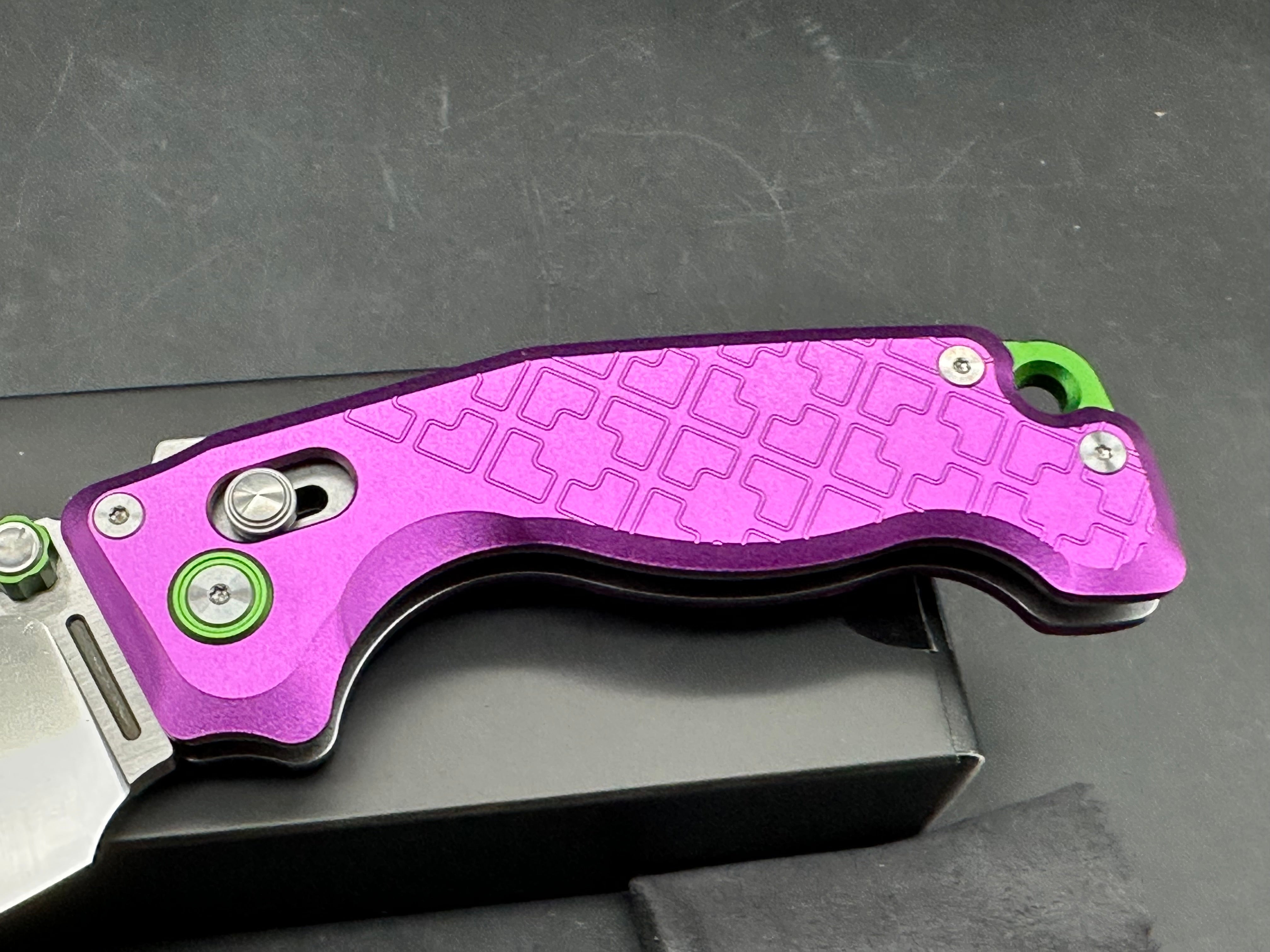 CJRB DOUBLETAP PURPLE ALUMINUM HANDLE D2 SATIN WMK EXCLUSIVE