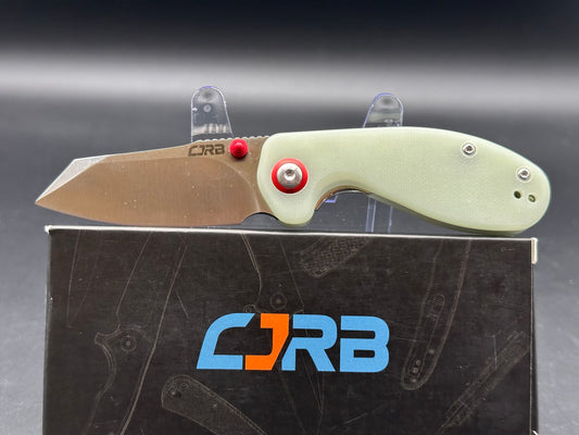 CJRB MAILEAH FOLDING KNIFE NATURAL GRN G10 HANDLE WHARNCLIFFE