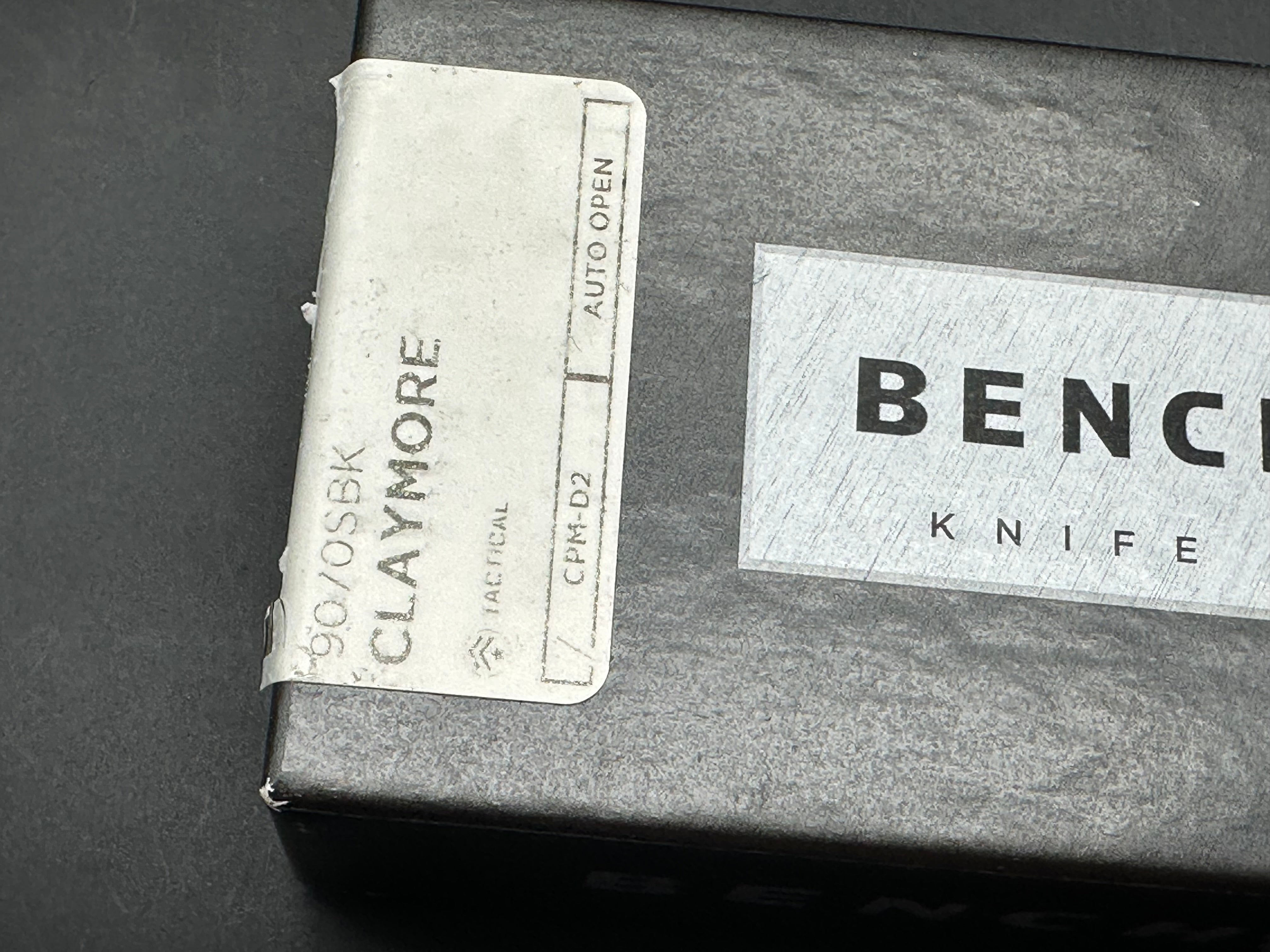 Benchmade Claymore Automatic Knife Black Grivory (3.6" Black)