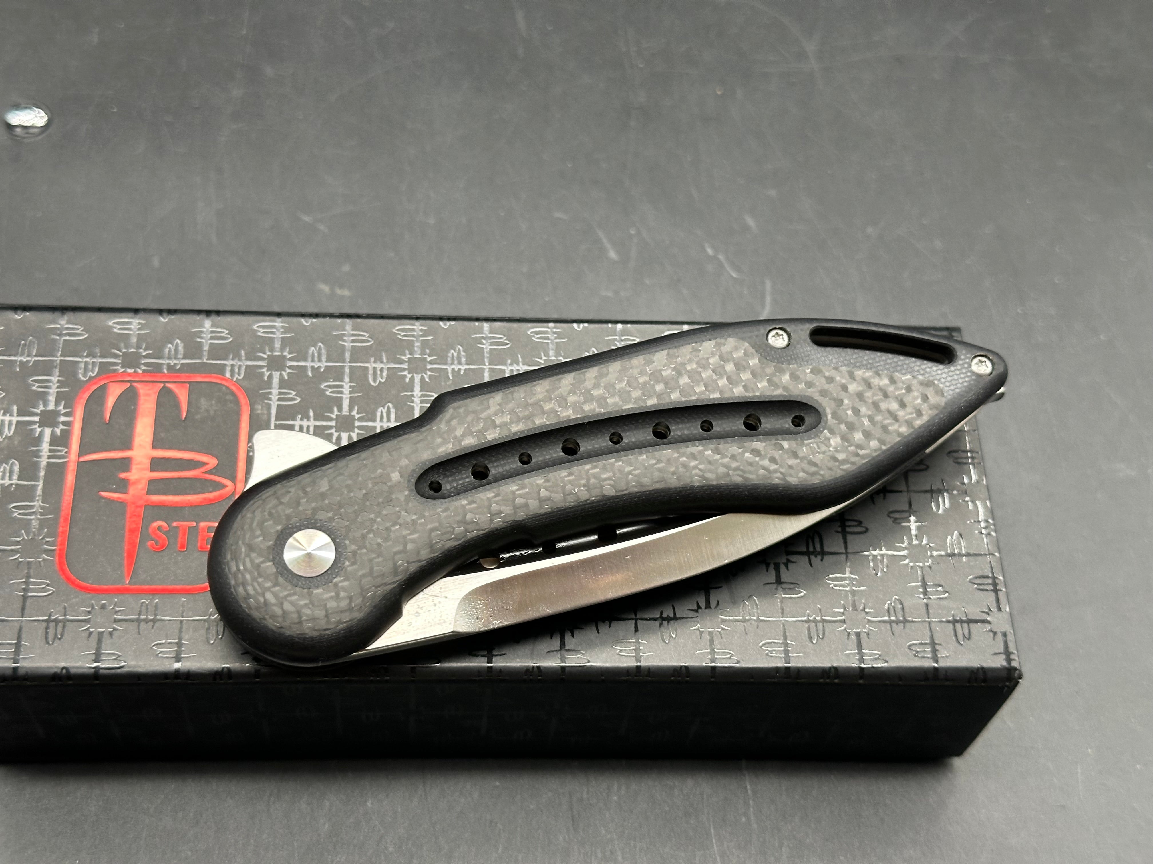 Todd Begg Steelcraft Series Glimpse 7.0 Flipper 3.75" S35VN Satin Blade with Fuller