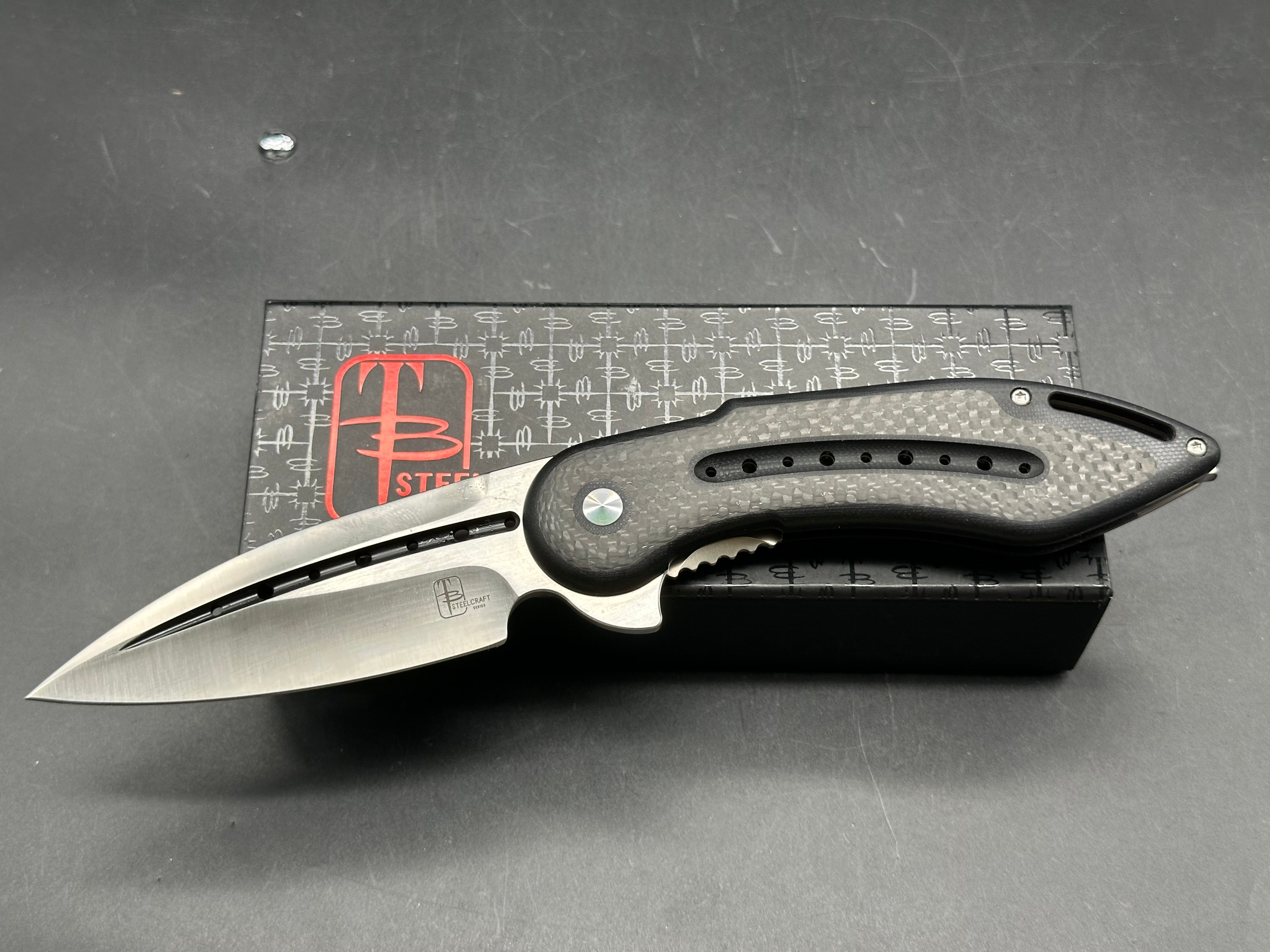 Todd Begg Steelcraft Series Glimpse 7.0 Flipper 3.75" S35VN Satin Blade with Fuller