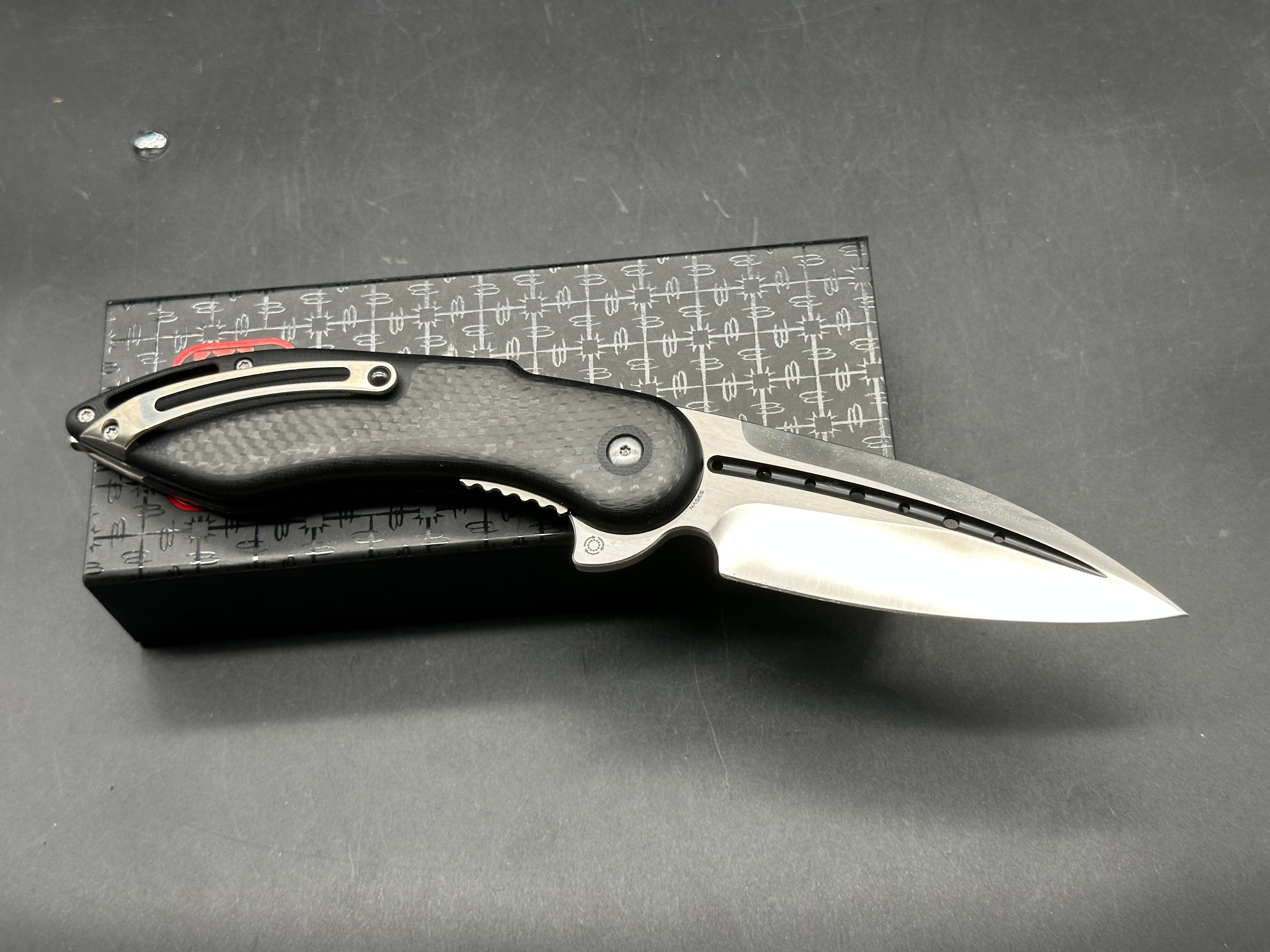 Todd Begg Steelcraft Series Glimpse 7.0 Flipper 3.75" S35VN Satin Blade with Fuller