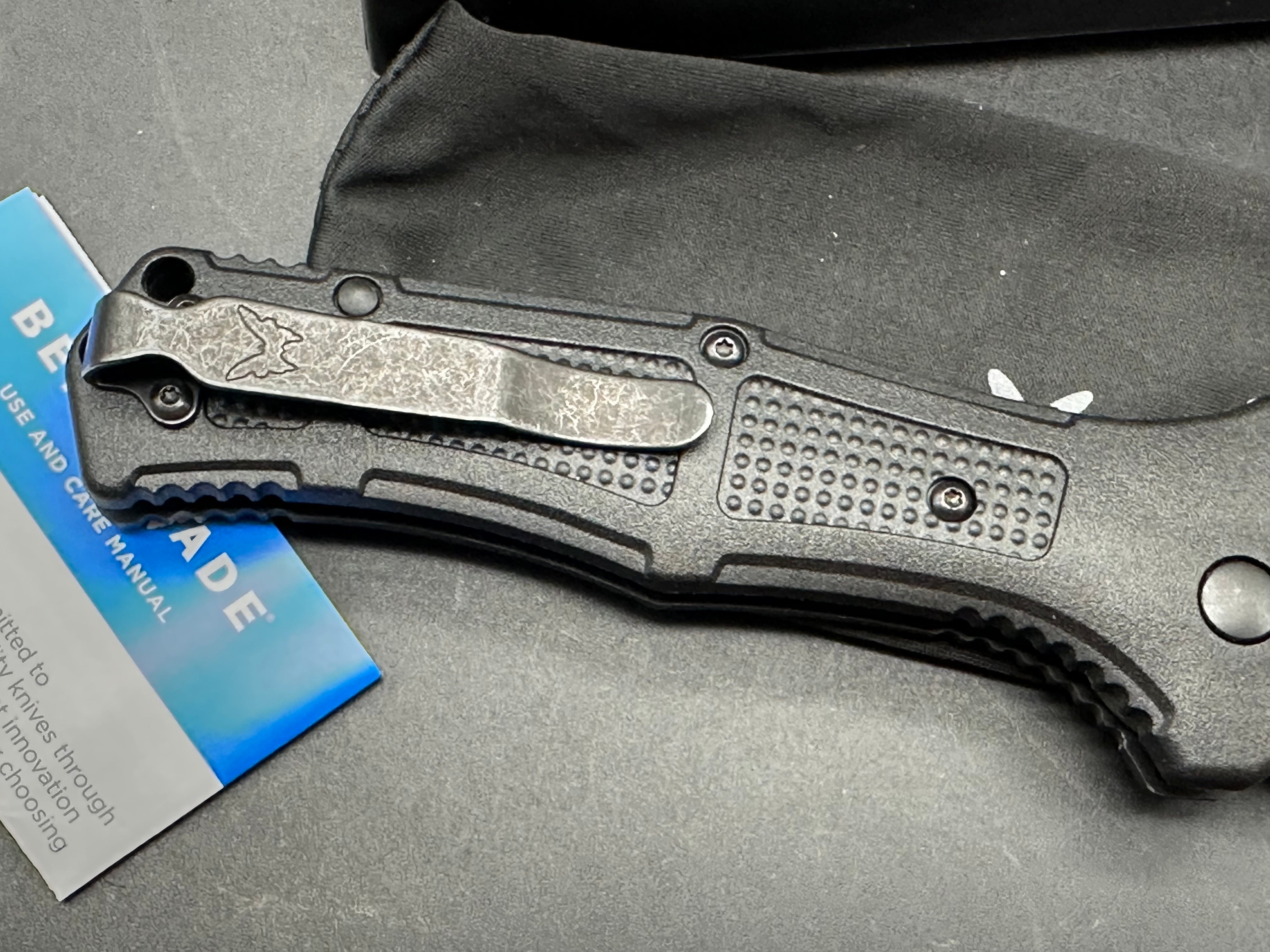 Benchmade Claymore Automatic Knife Black Grivory (3.6" Black)