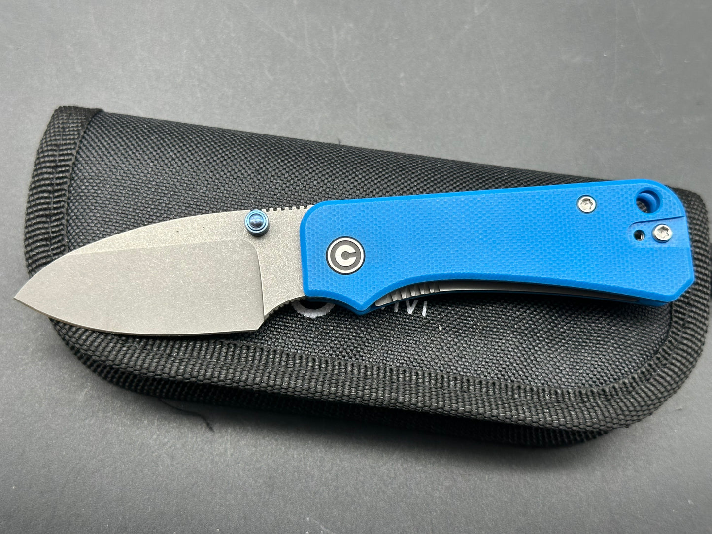 CIVIVI BABY BANTER FOLDING KNIFE BLUE G10 HANDLE NITRO-V PLAIN BLADE