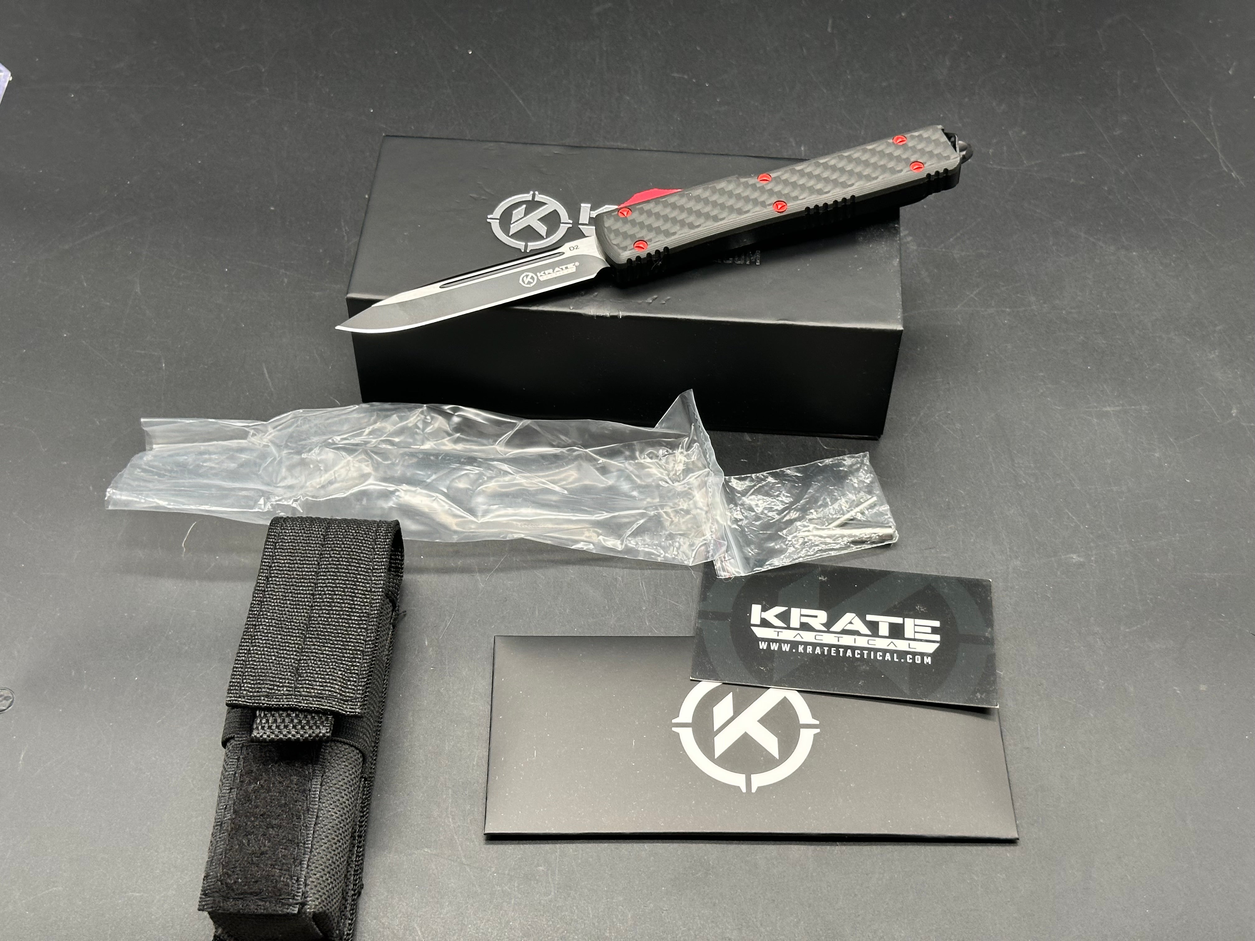 Krate Tactical Carbon Fiber OTF Knife