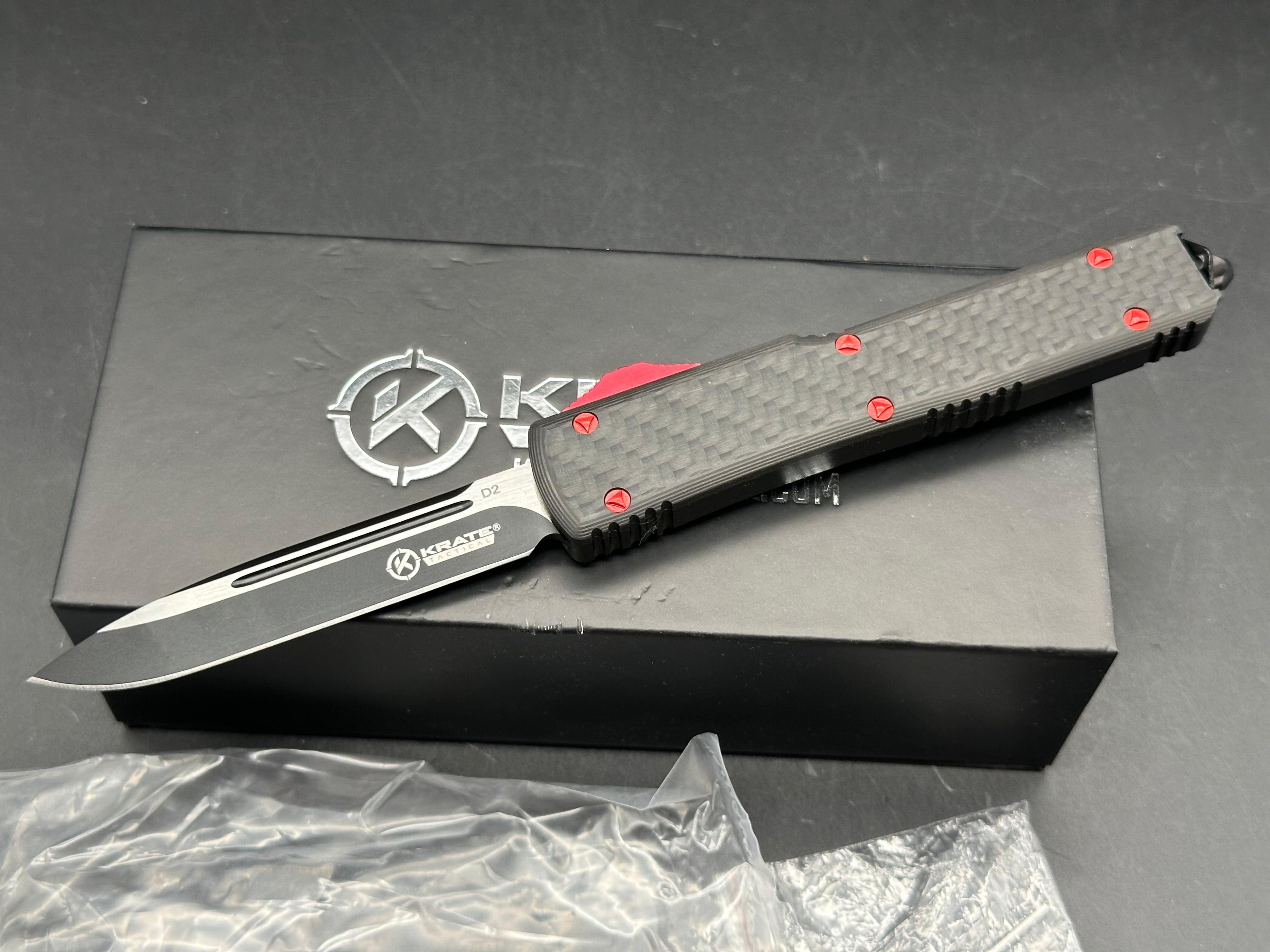 Krate Tactical Carbon Fiber OTF Knife