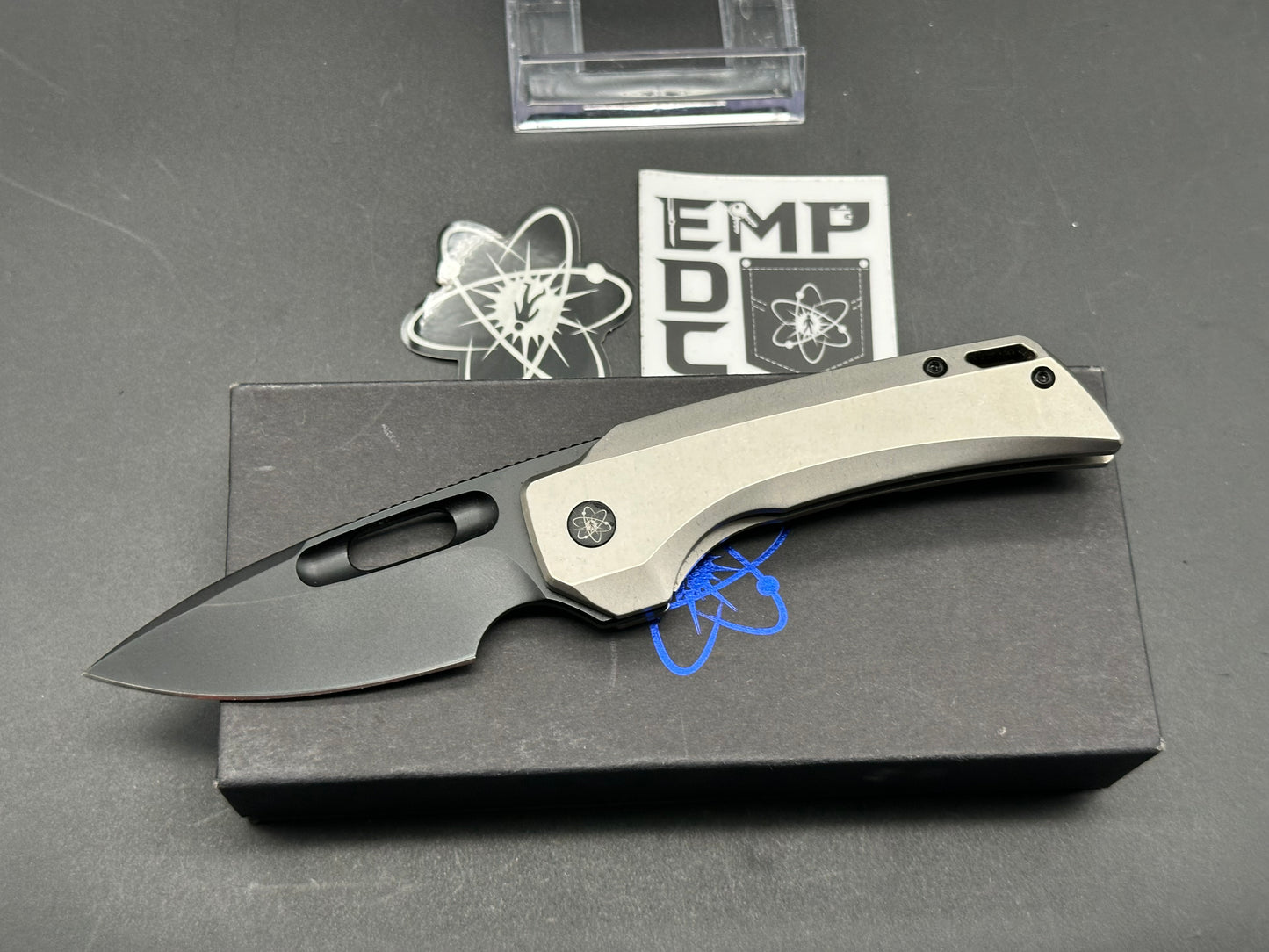 EMP EDC Nymble T 3.1" M390 Blade, with Stonewashed Titanium Handle