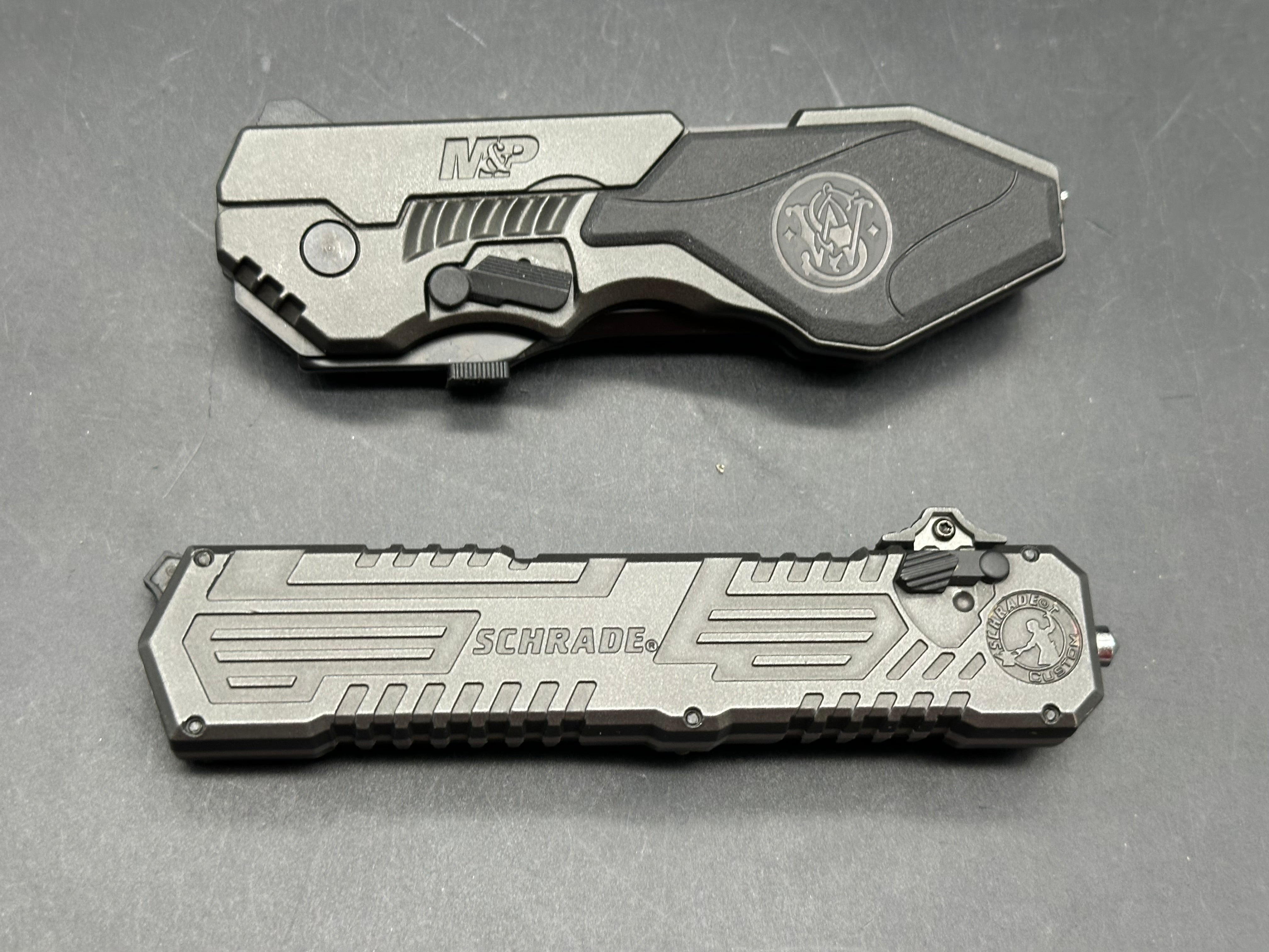 2 auto Knife combo SCHRADE VIPER AND M+P M.A.G.I.C.