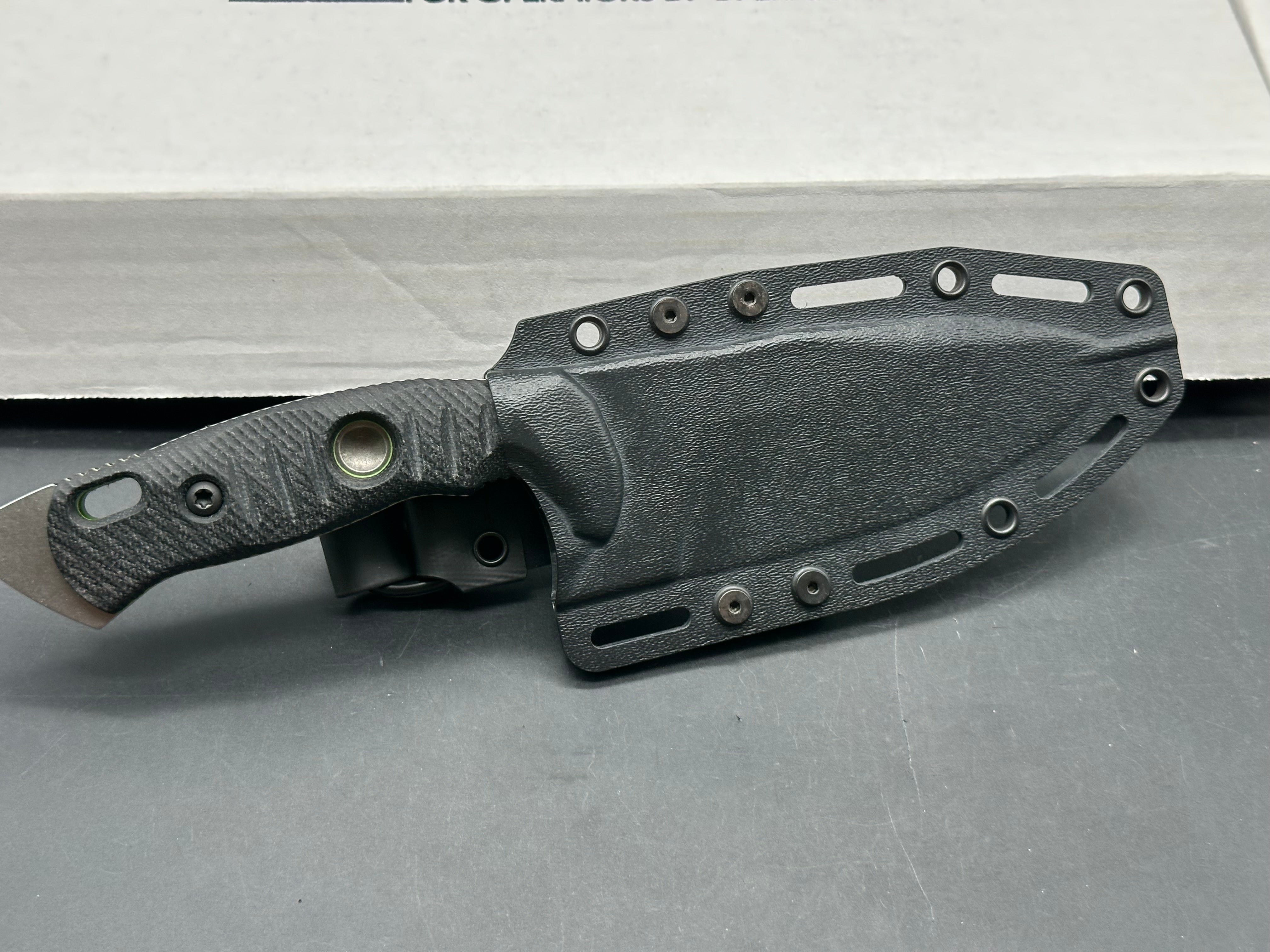 FOBOS Alaris Camp Knife Micarta w/ green G10 Liners CPM-3V