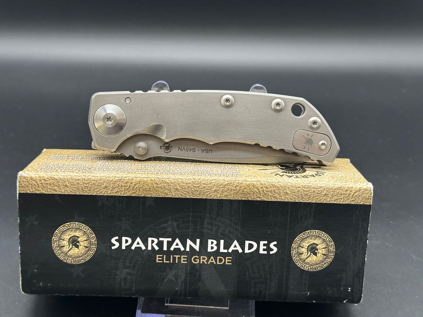 SPARTAN HARSEY FOLDER 4” blade titanium handle w/S45VN blade