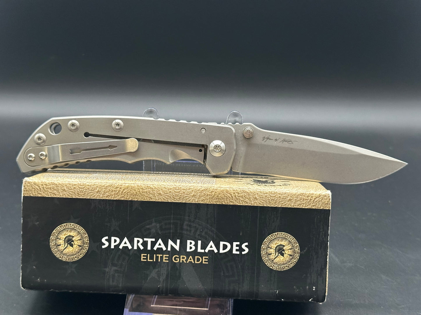 SPARTAN HARSEY FOLDER 4” blade titanium handle w/S45VN blade