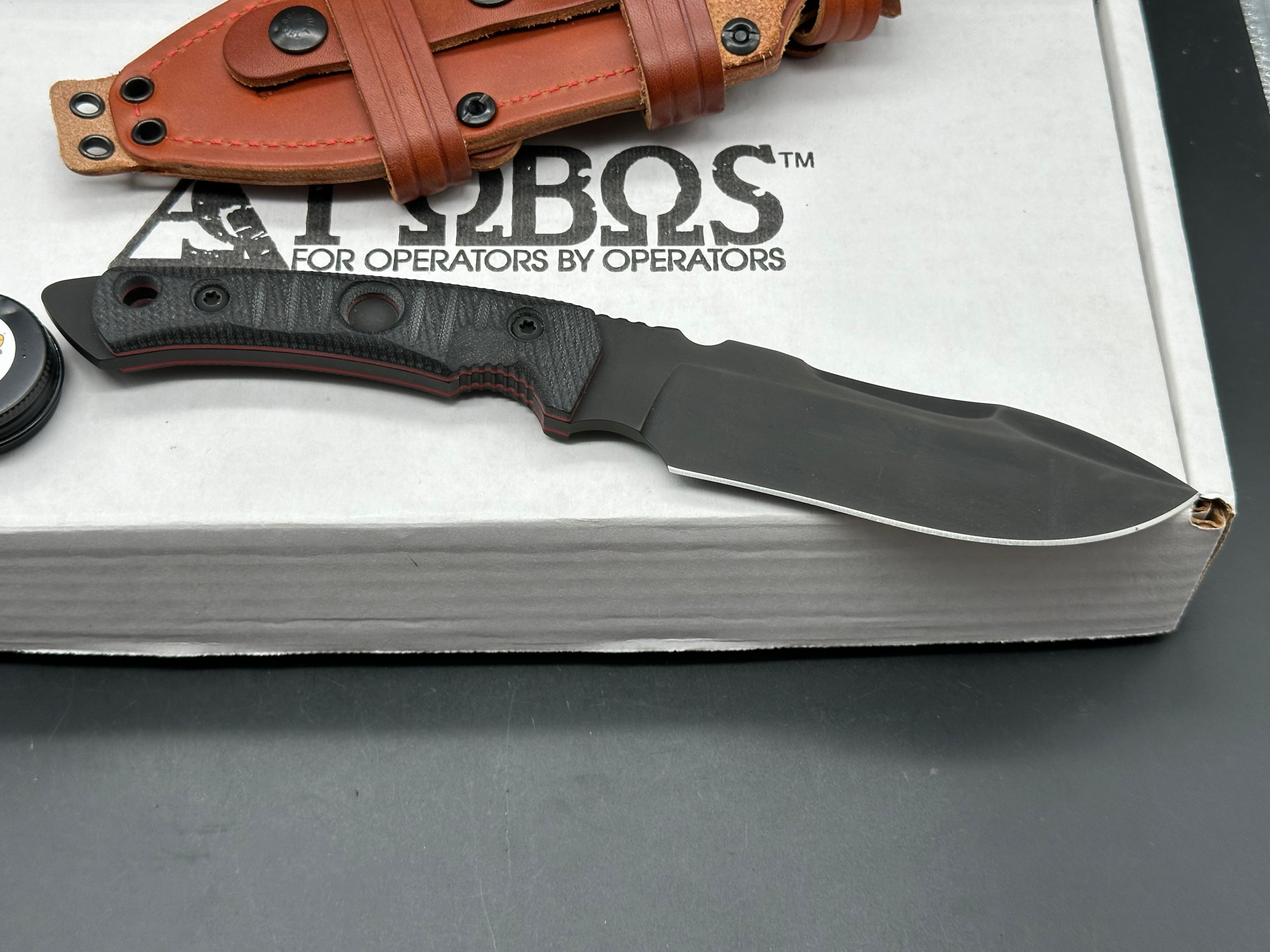 Fobos Tier1-BC Fixed Blade Knife Black Handles Magnacut
