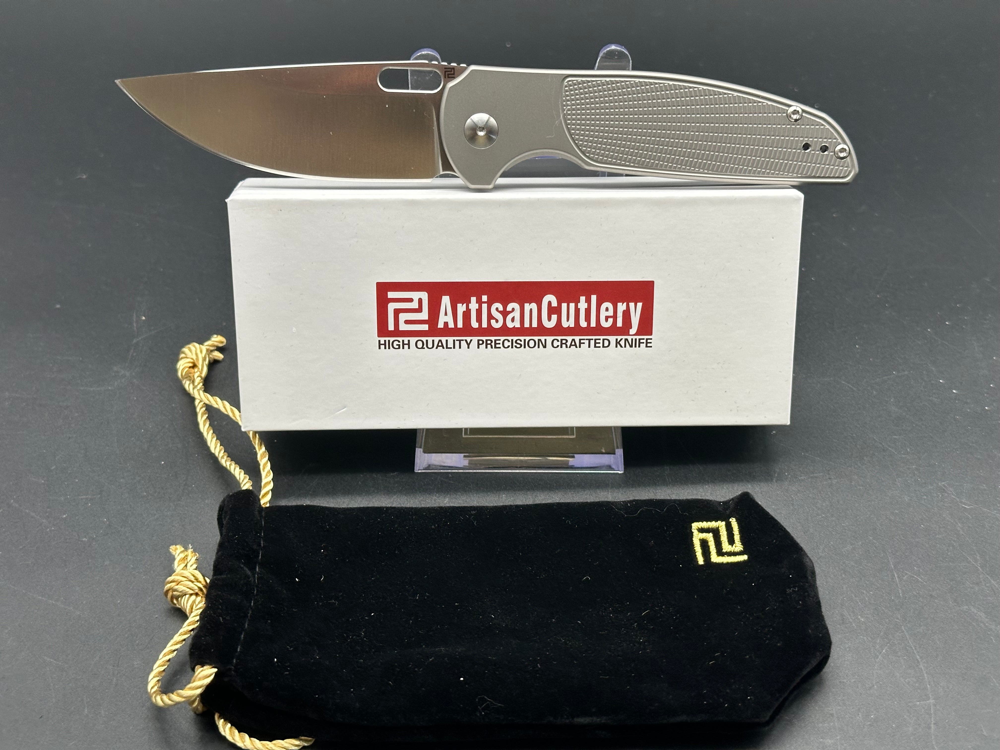 ARTISAN CUTLERY SATYR 1852T-AR AR-RPM9 BLADE TITANIUM HANDLE