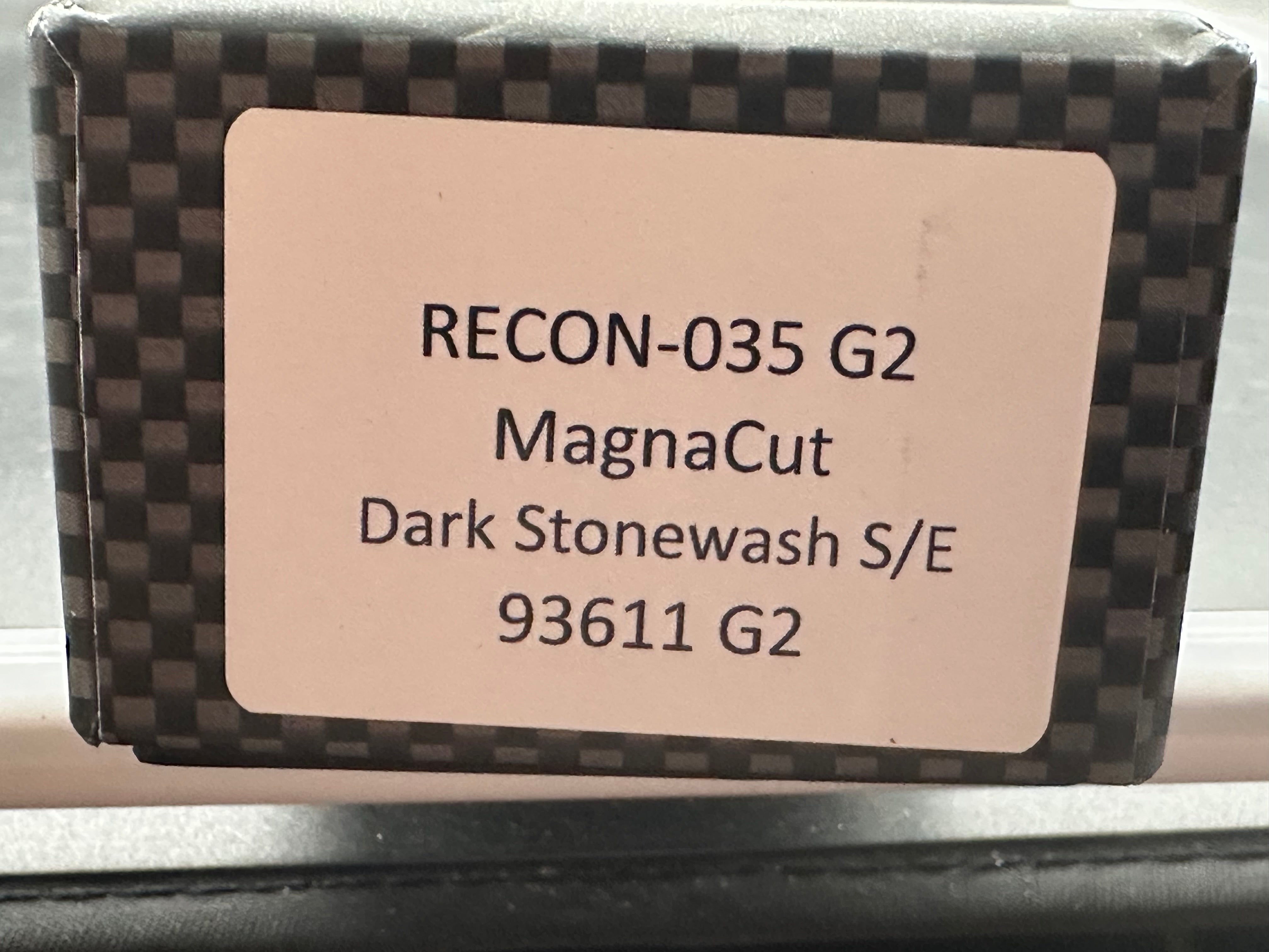 Guardian Tactical RECON-035 G2 Single Edge, Magnacut Dark Stonewash Blade, Black Handle