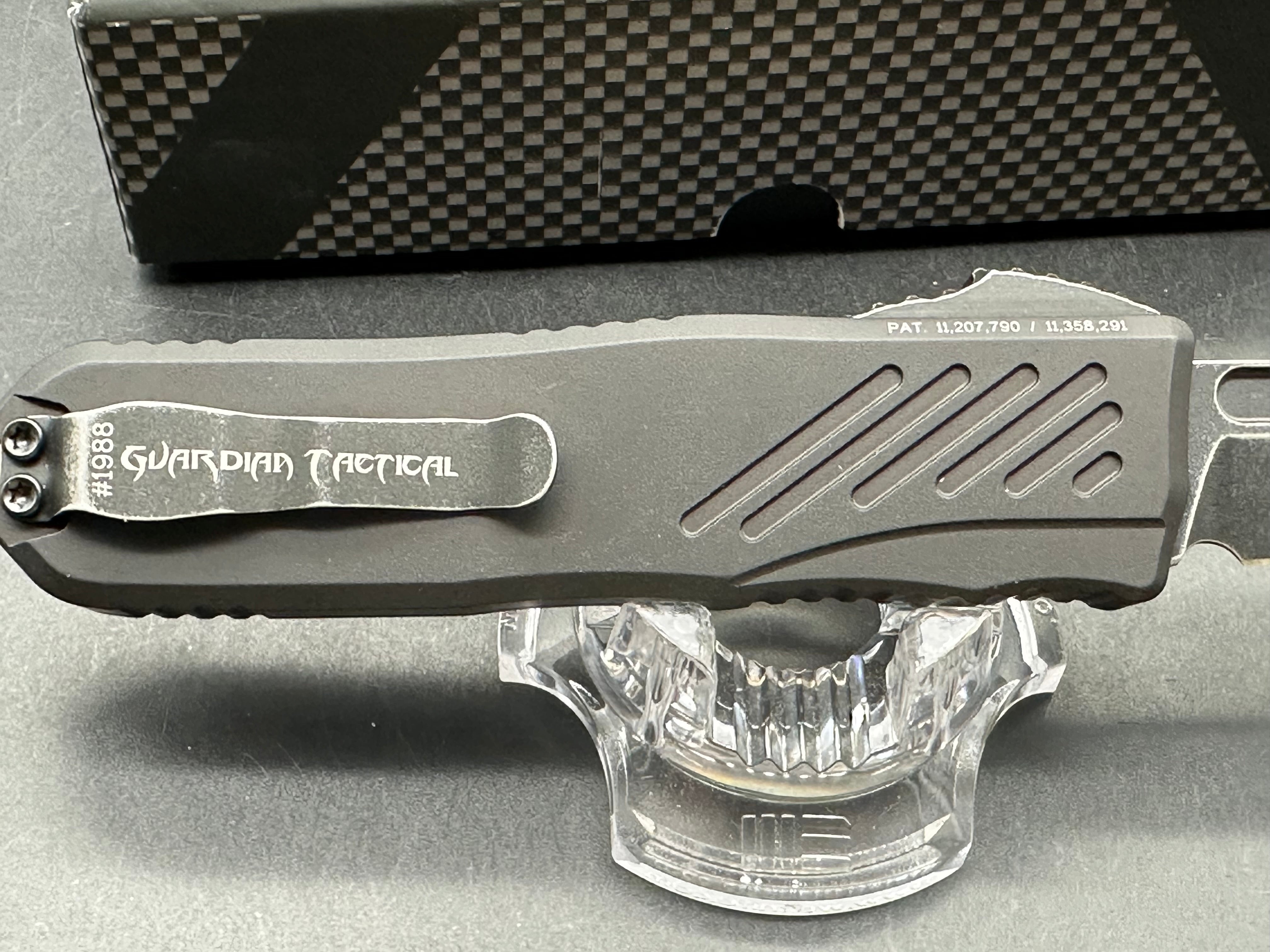 Guardian Tactical RECON-035 G2 Single Edge, Magnacut Dark Stonewash Blade, Black Handle