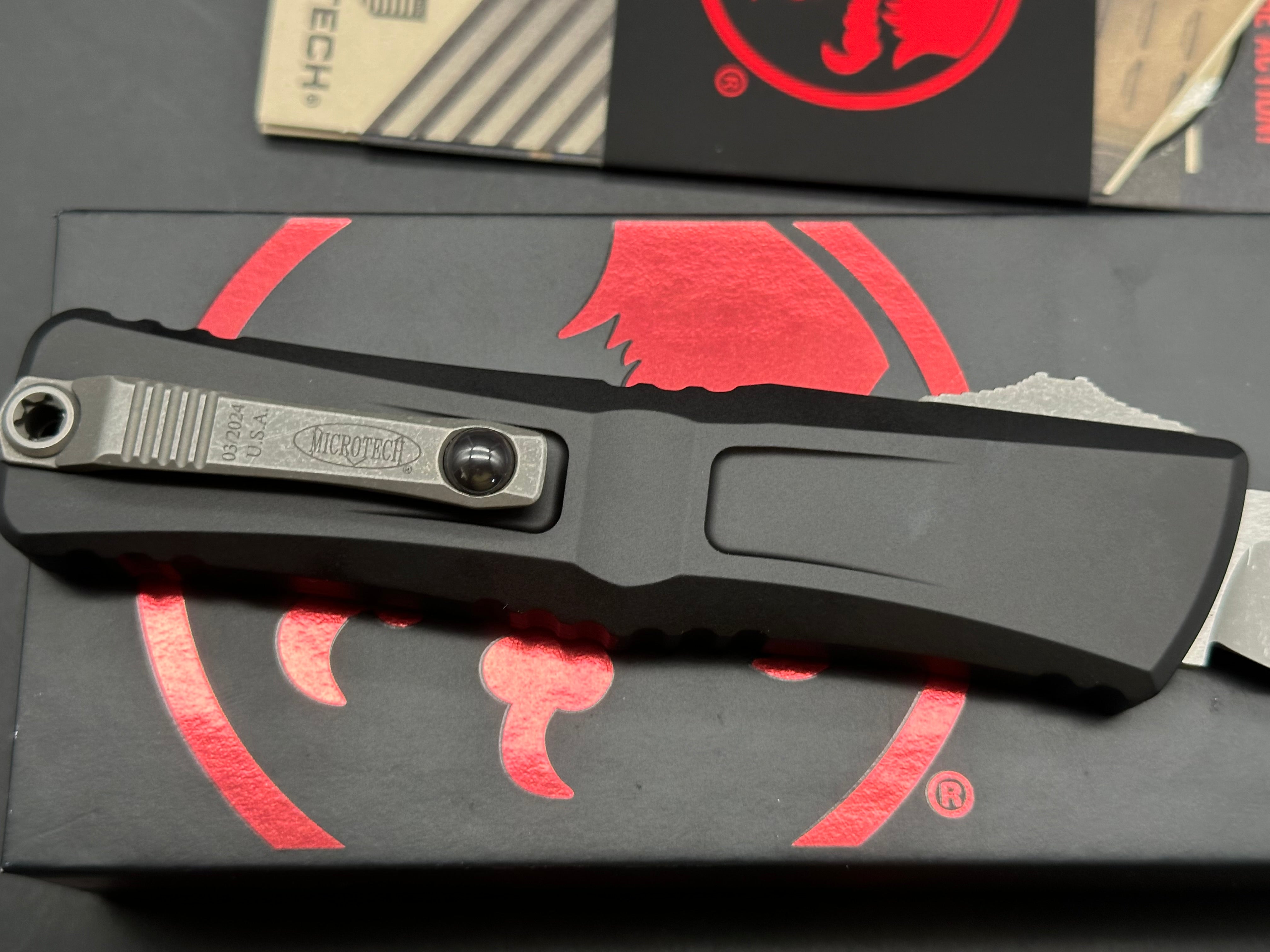 Microtech Combat Troodon Gen III S/E OTF Knife Black (4" Stonewash)m390mk