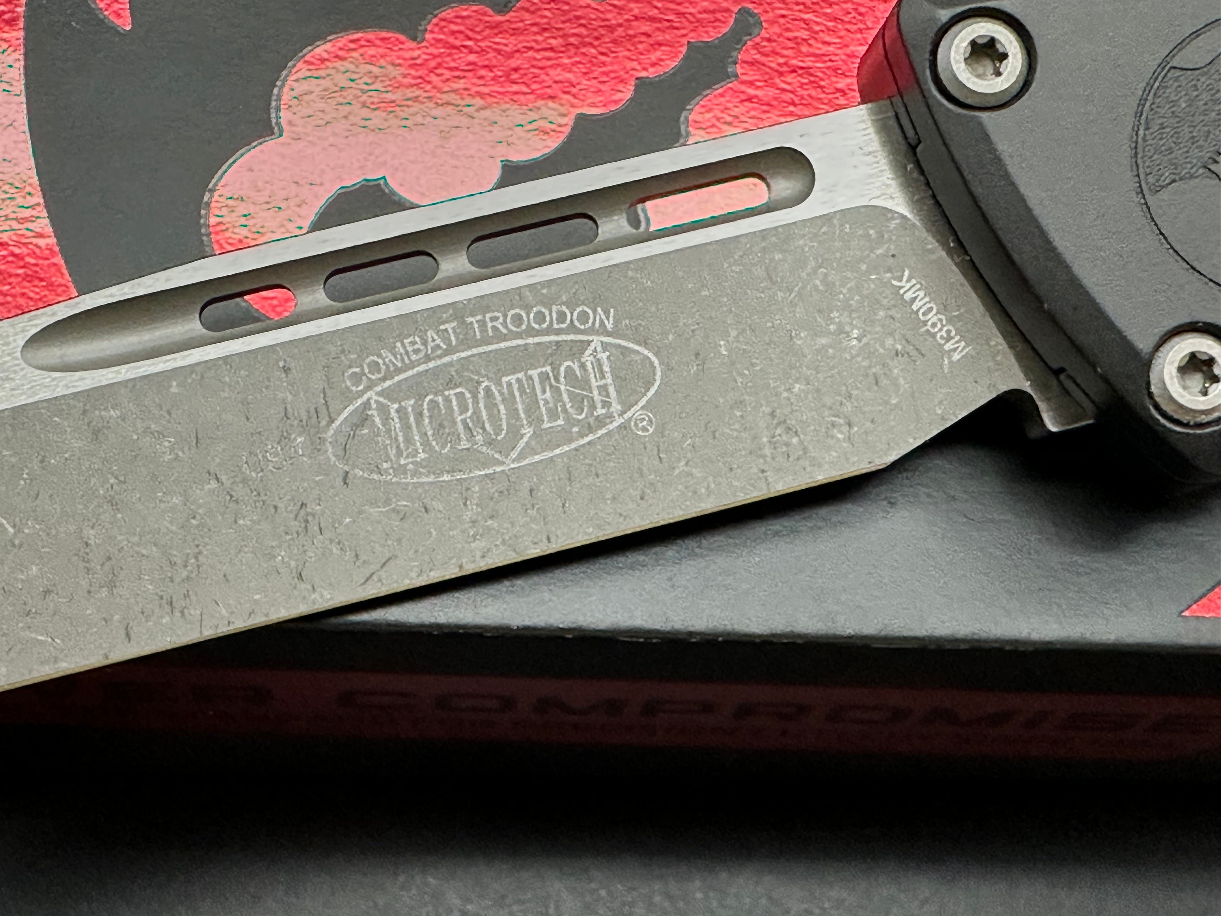 Microtech Combat Troodon Gen III S/E OTF Knife Black (4" Stonewash)m390mk