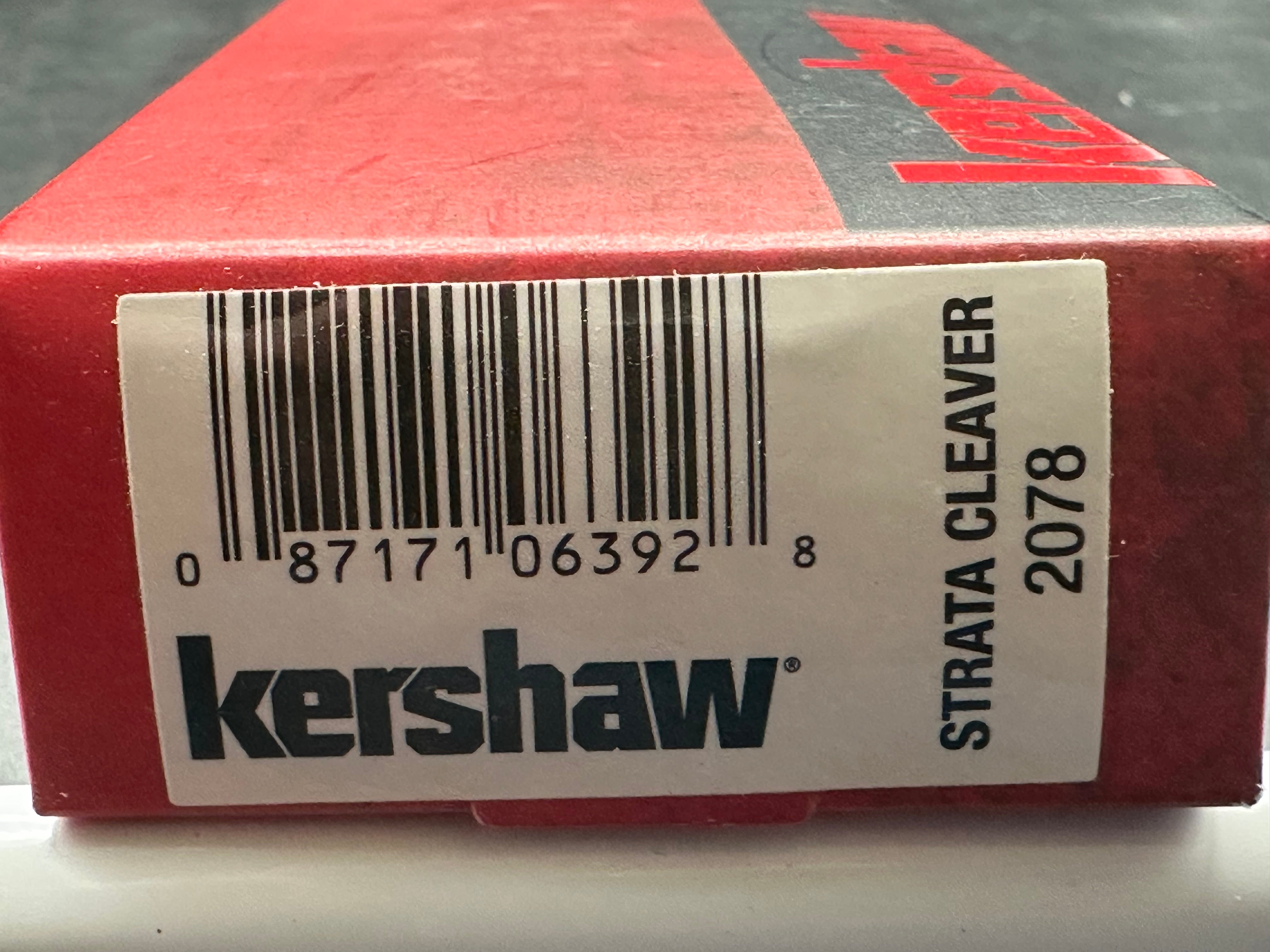 Kershaw Strata Cleaver Frame Lock Knife Black G-10 (4" Stonewash)