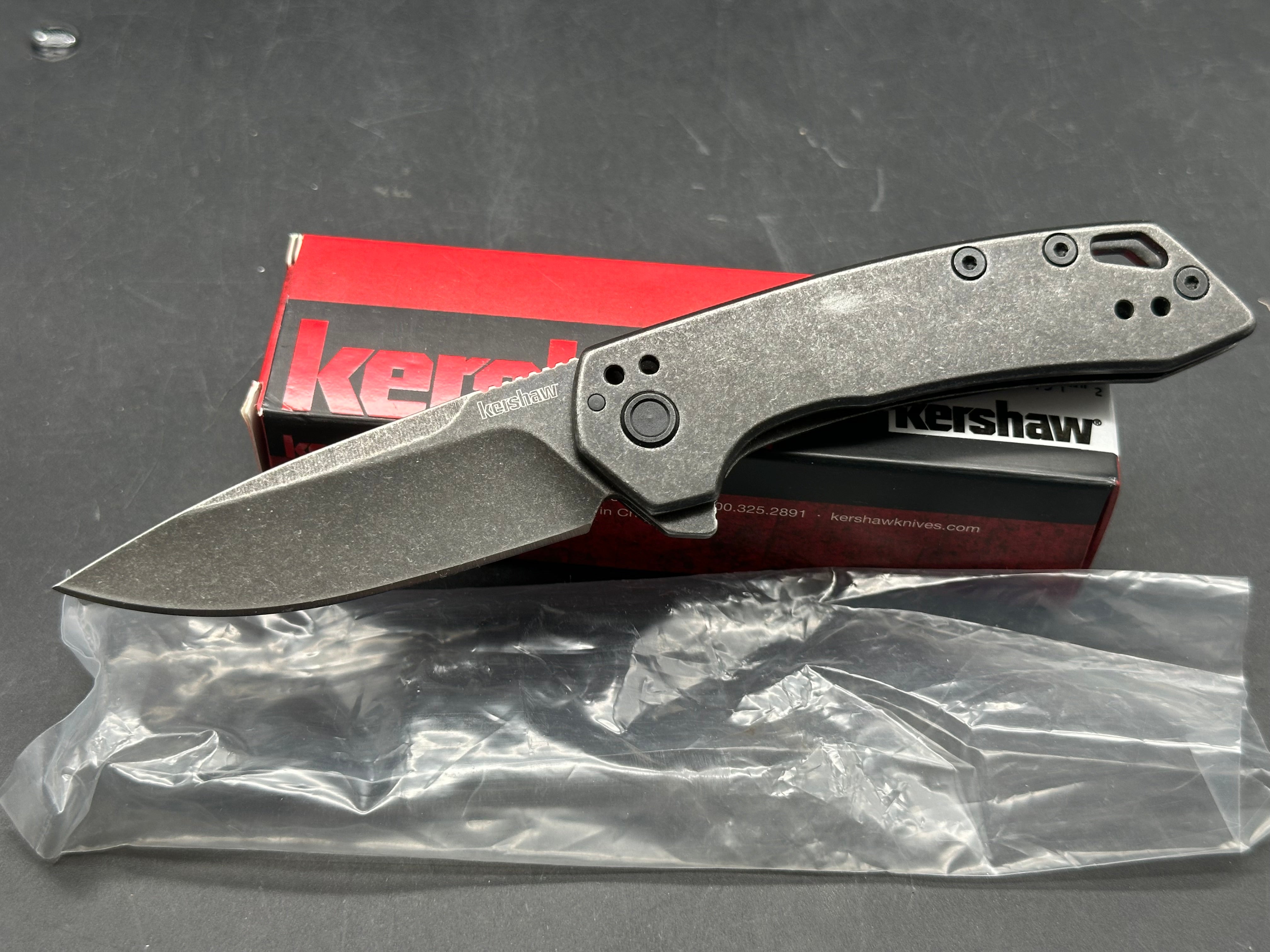 Kershaw Radar Frame Lock Knife Black Steel (2.9" Black SW)