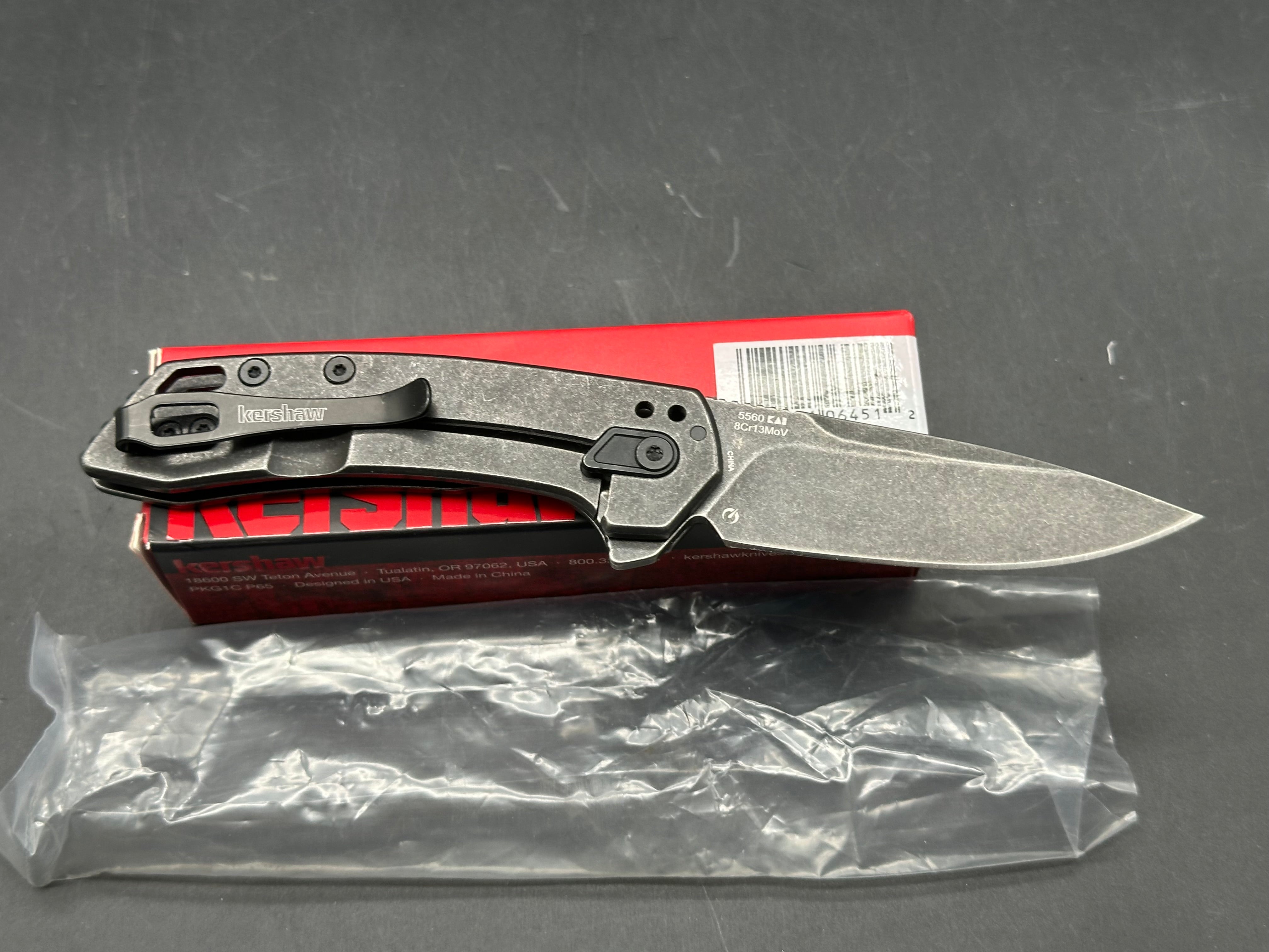 Kershaw Radar Frame Lock Knife Black Steel (2.9" Black SW)