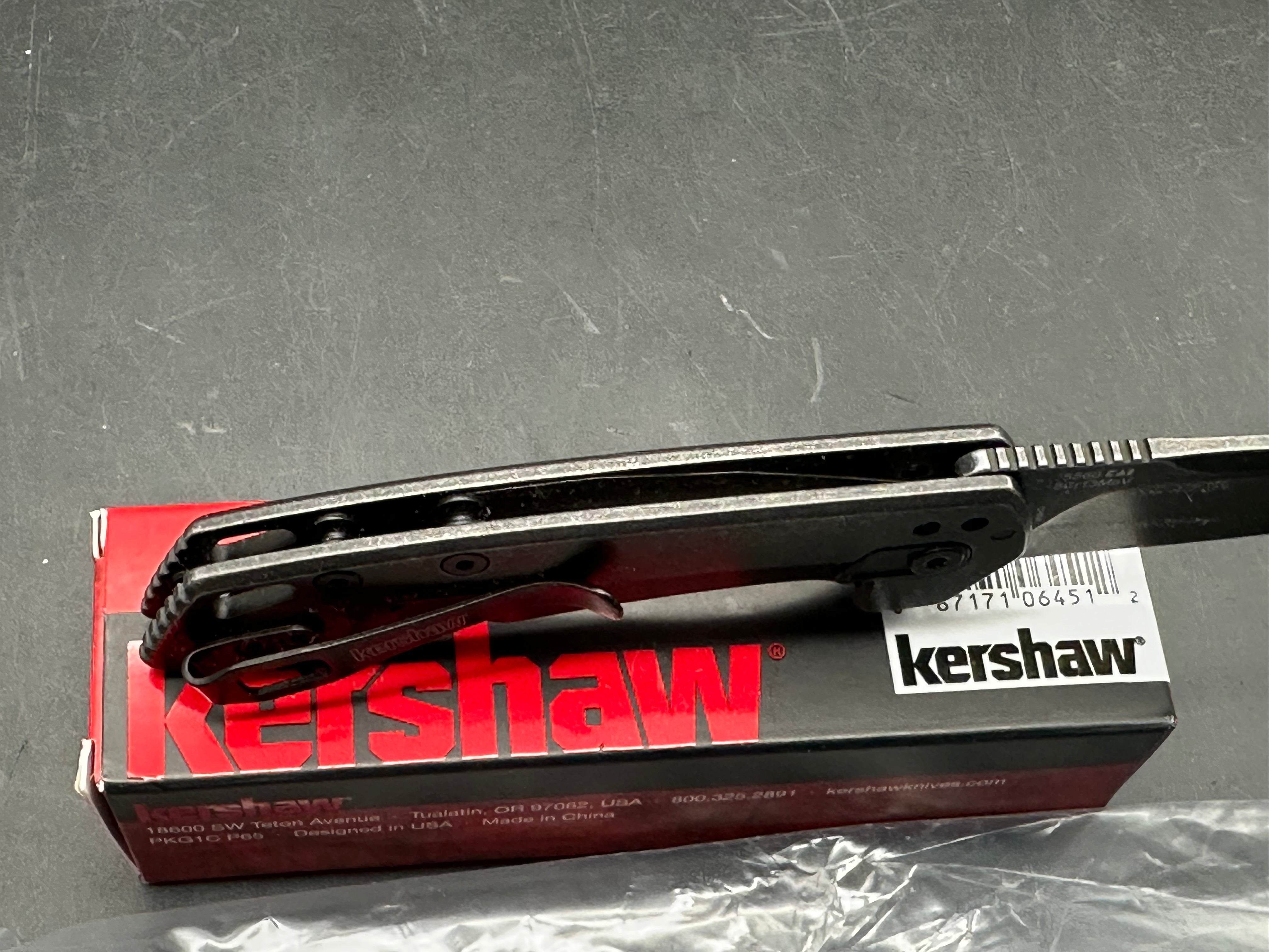 Kershaw Radar Frame Lock Knife Black Steel (2.9" Black SW)