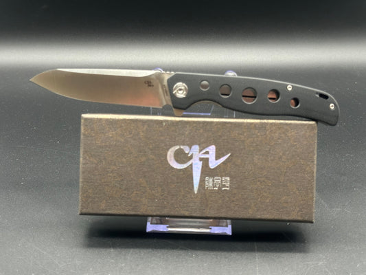 CH KNIVES FOLDING KNIFE BLACK G10 HANDLE D2 PLAIN EDGE CH3011-BK