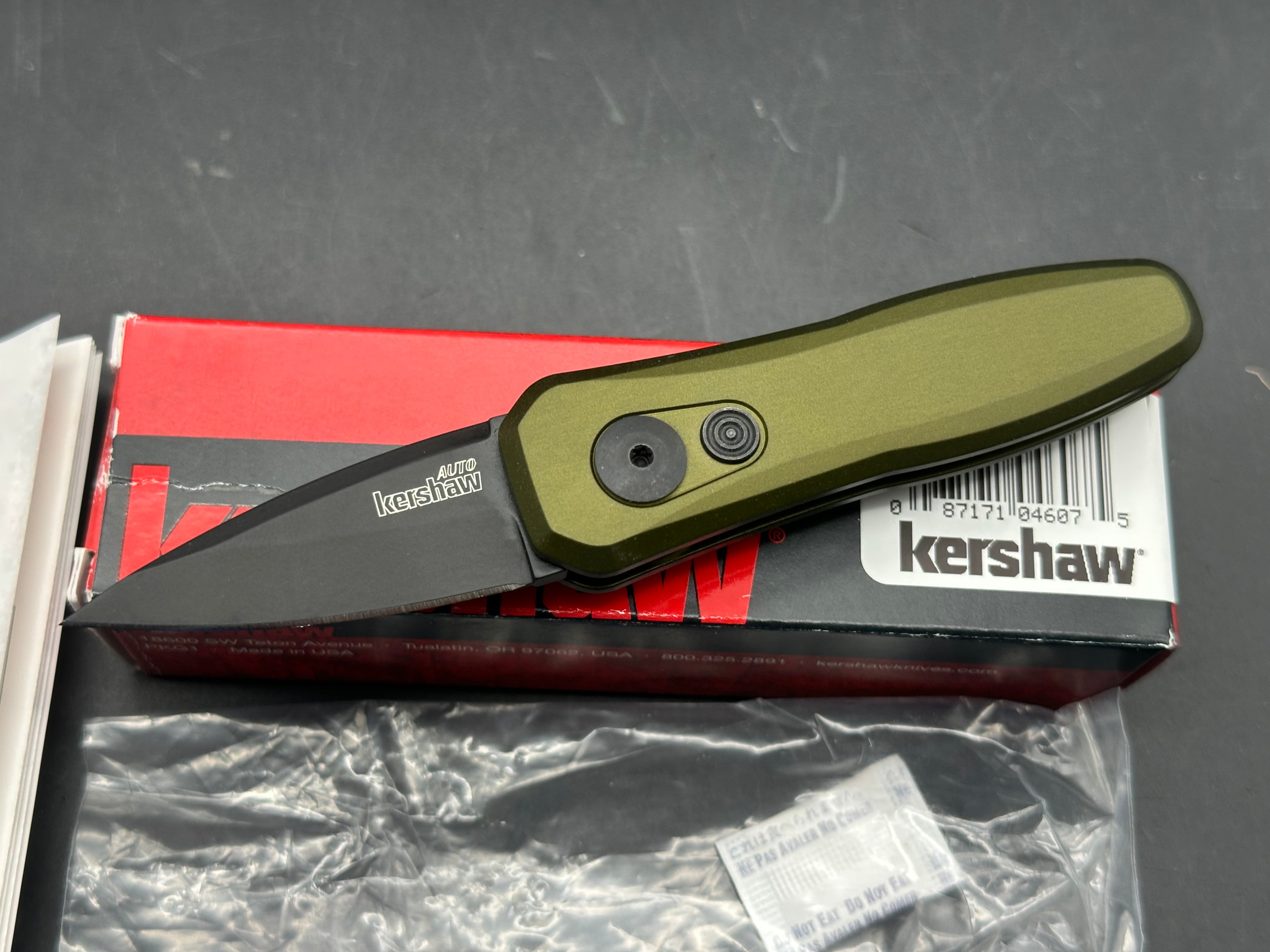 Kershaw Launch 4 MagnaCut CA Legal Automatic Knife Olive Drab (1.9" Black)