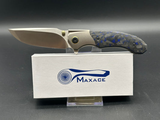 MIGURON CENTURION FOLDING KNIFE TITANIUM/BLUE CARBON FIBER HANDLE M390