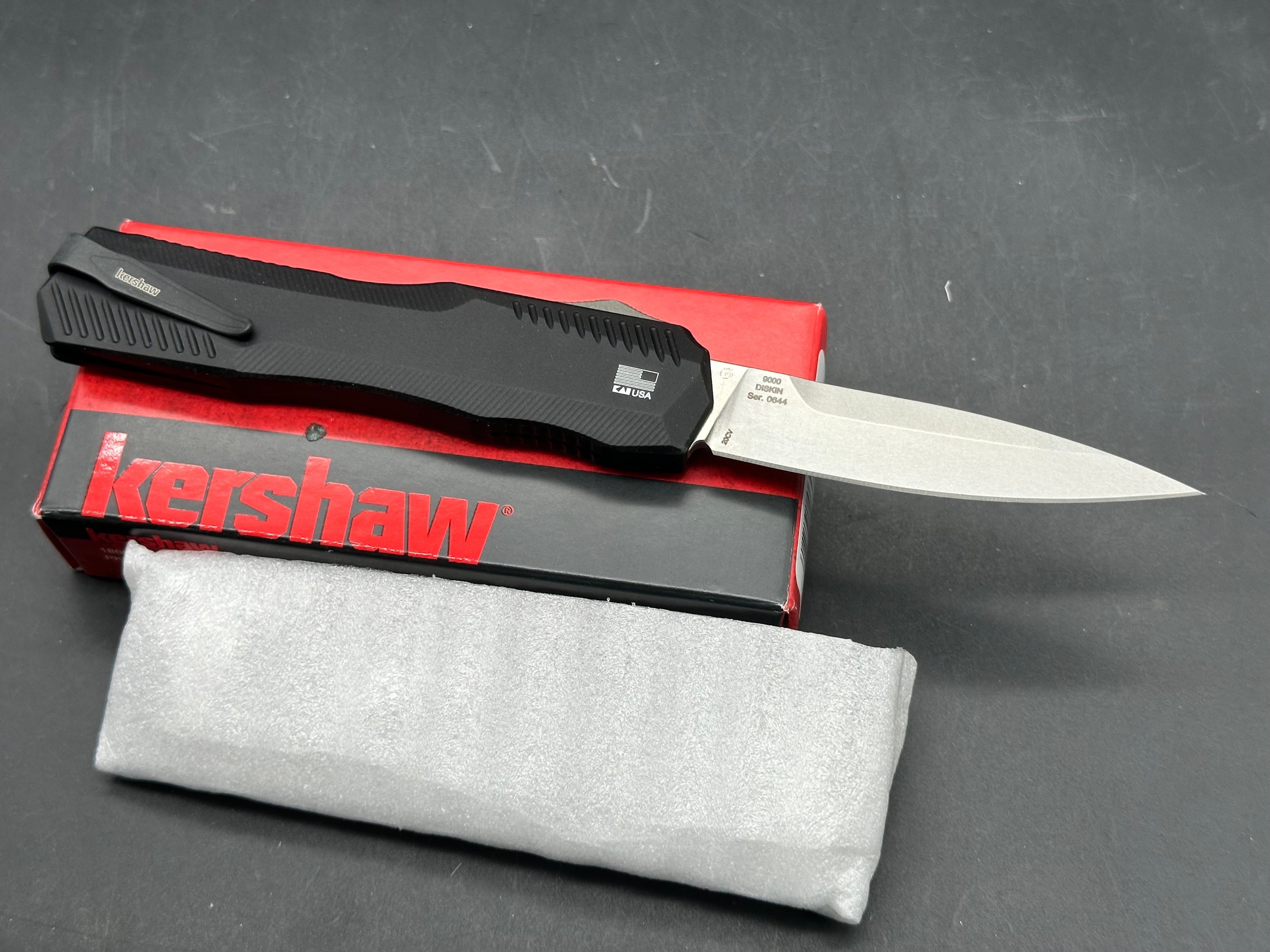 Kershaw Livewire CPM-20CV D/A OTF Automatic Knife Black (3.4" Stonewash)