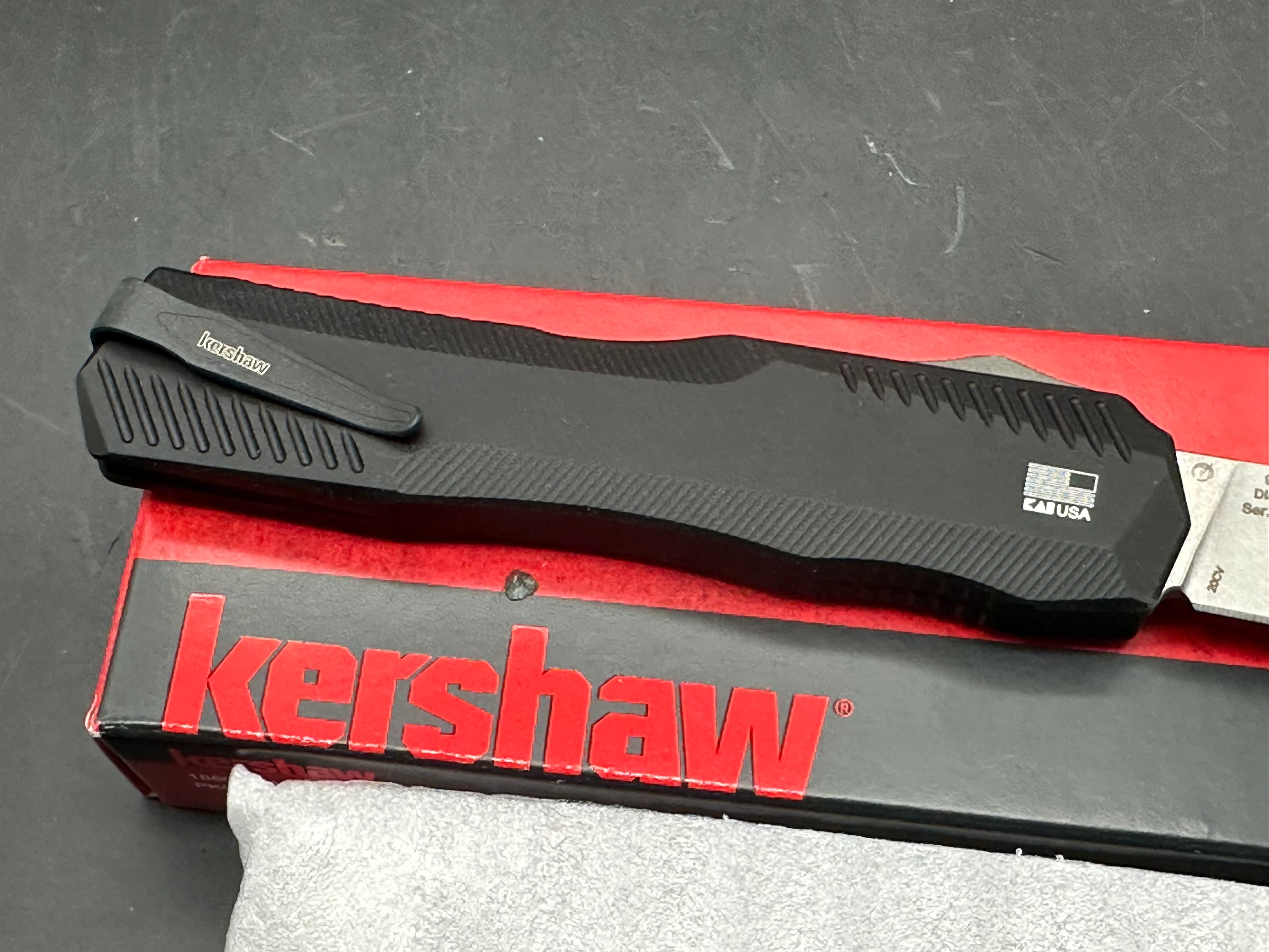 Kershaw Livewire CPM-20CV D/A OTF Automatic Knife Black (3.4" Stonewash)