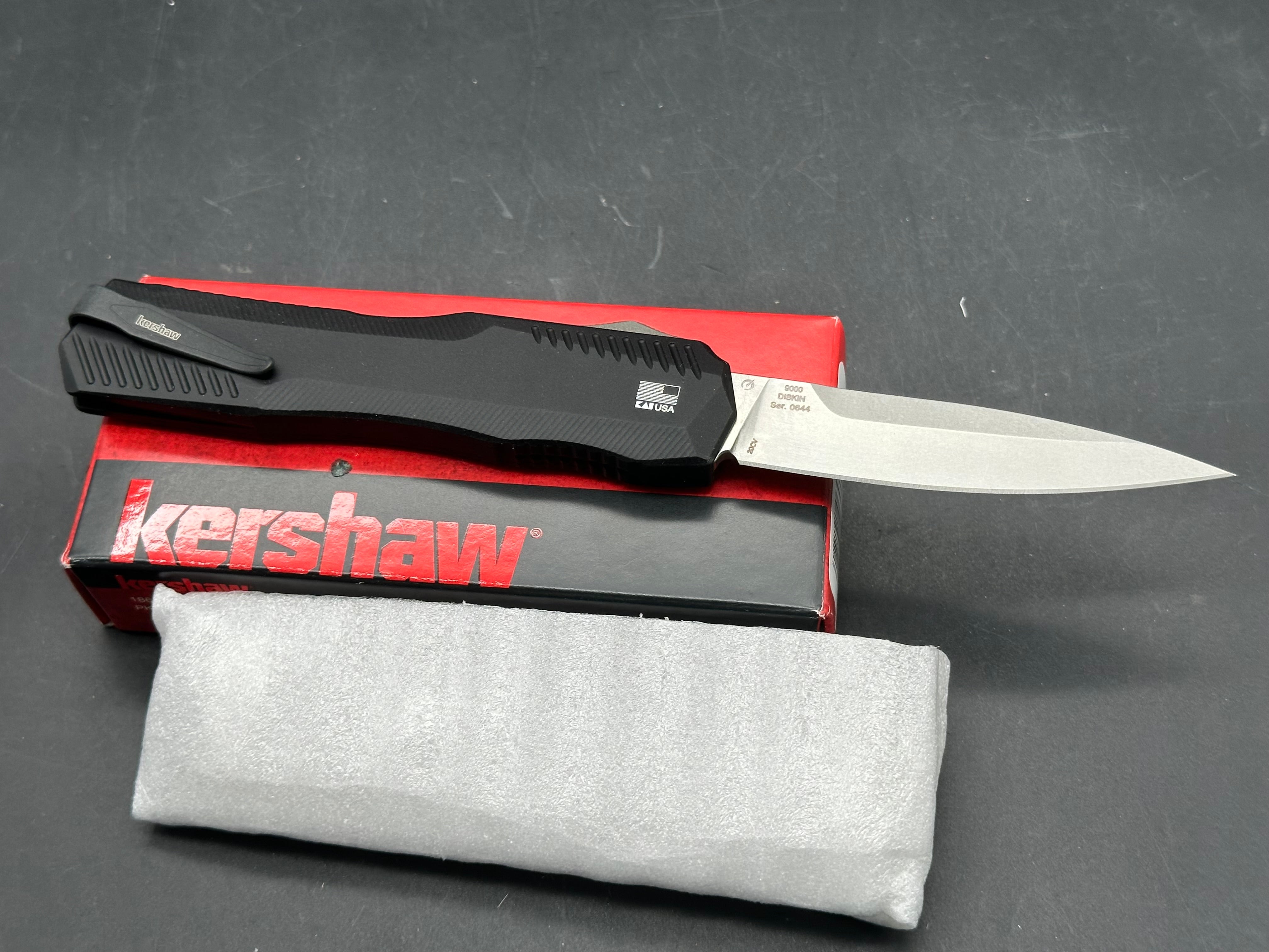 Kershaw Livewire CPM-20CV D/A OTF Automatic Knife Black (3.4" Stonewash)