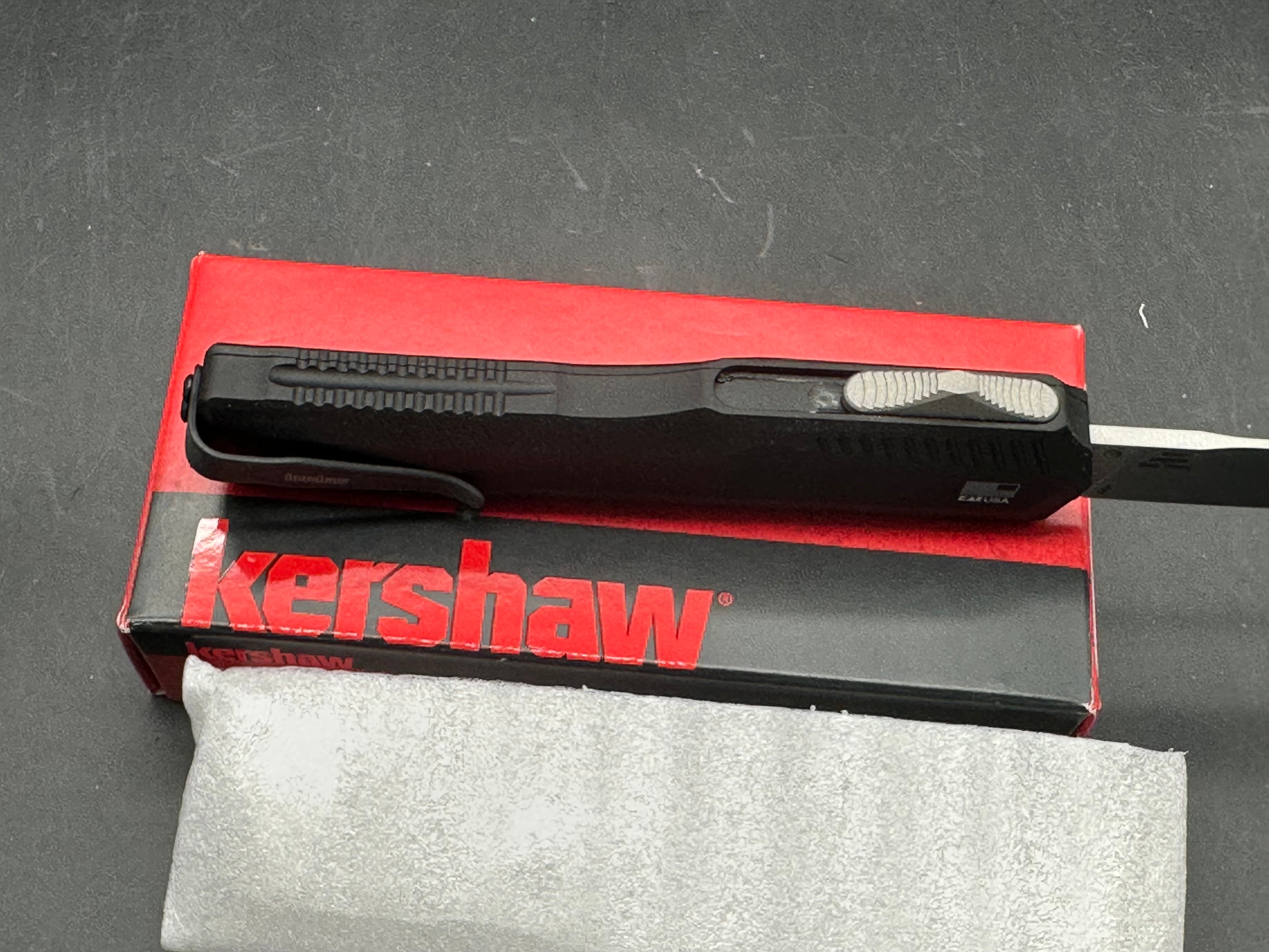 Kershaw Livewire CPM-20CV D/A OTF Automatic Knife Black (3.4" Stonewash)