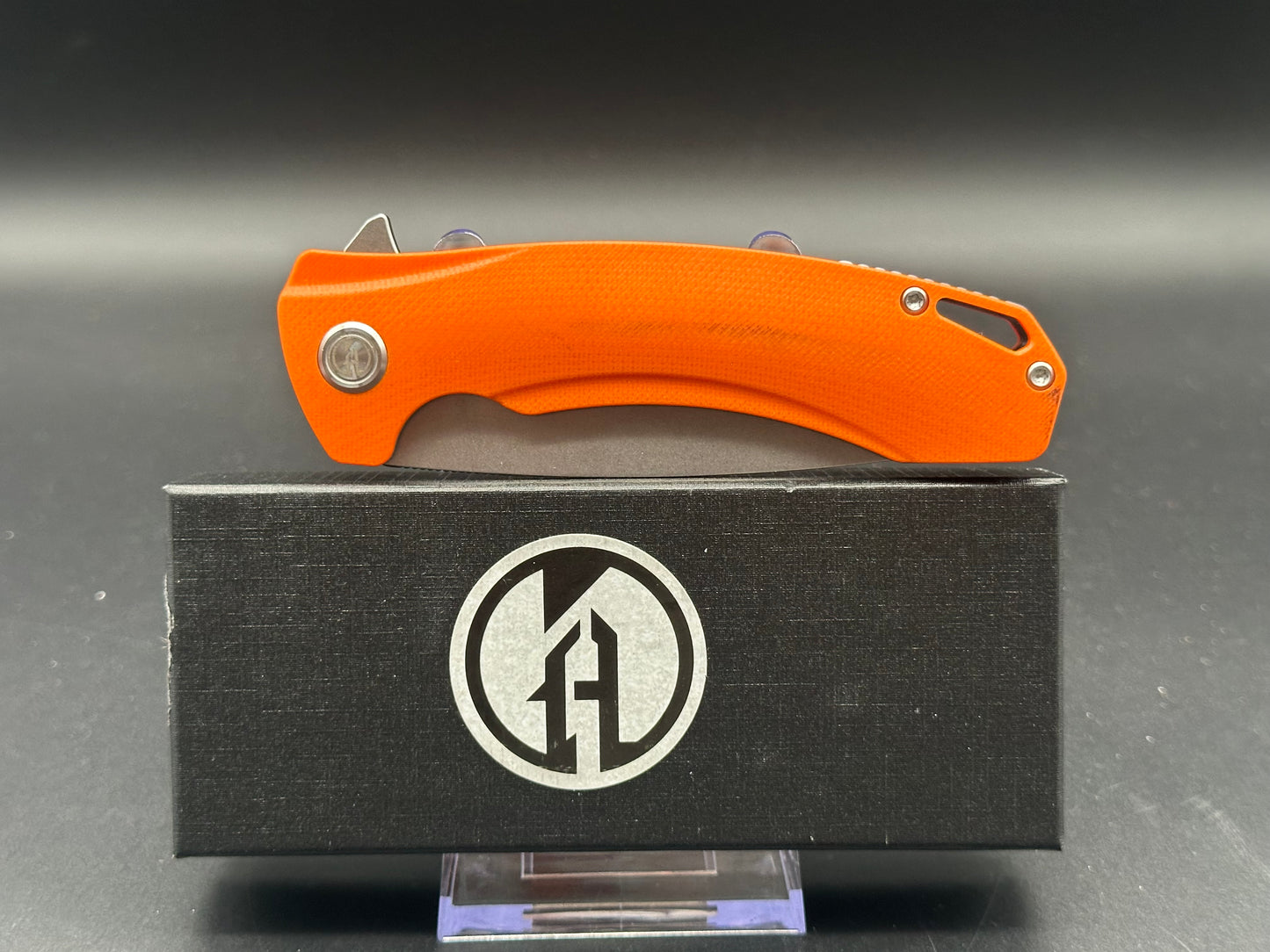 Maxace Balance-K Liner Lock Knife Orange G-10 (3.75" SW)