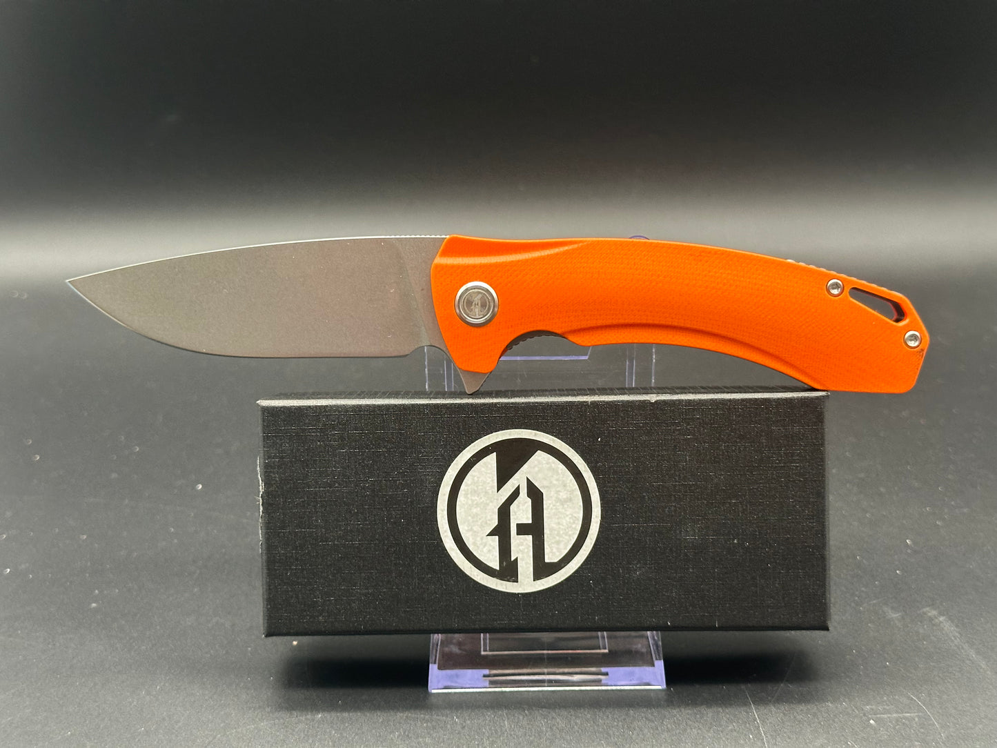 Maxace Balance-K Liner Lock Knife Orange G-10 (3.75" SW)