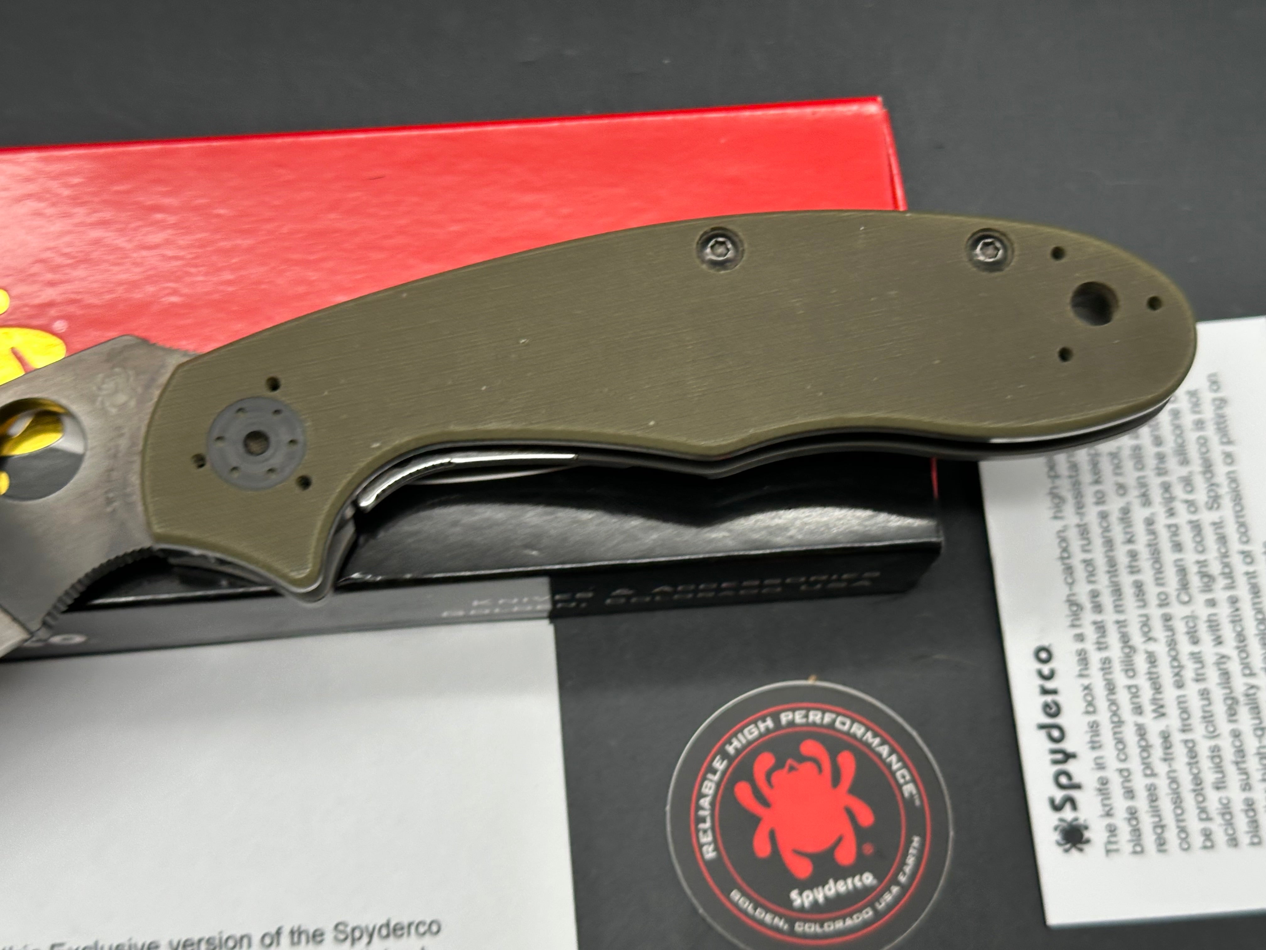 Spyderco Schemp Tuff bowie CruWear  Sprint Run