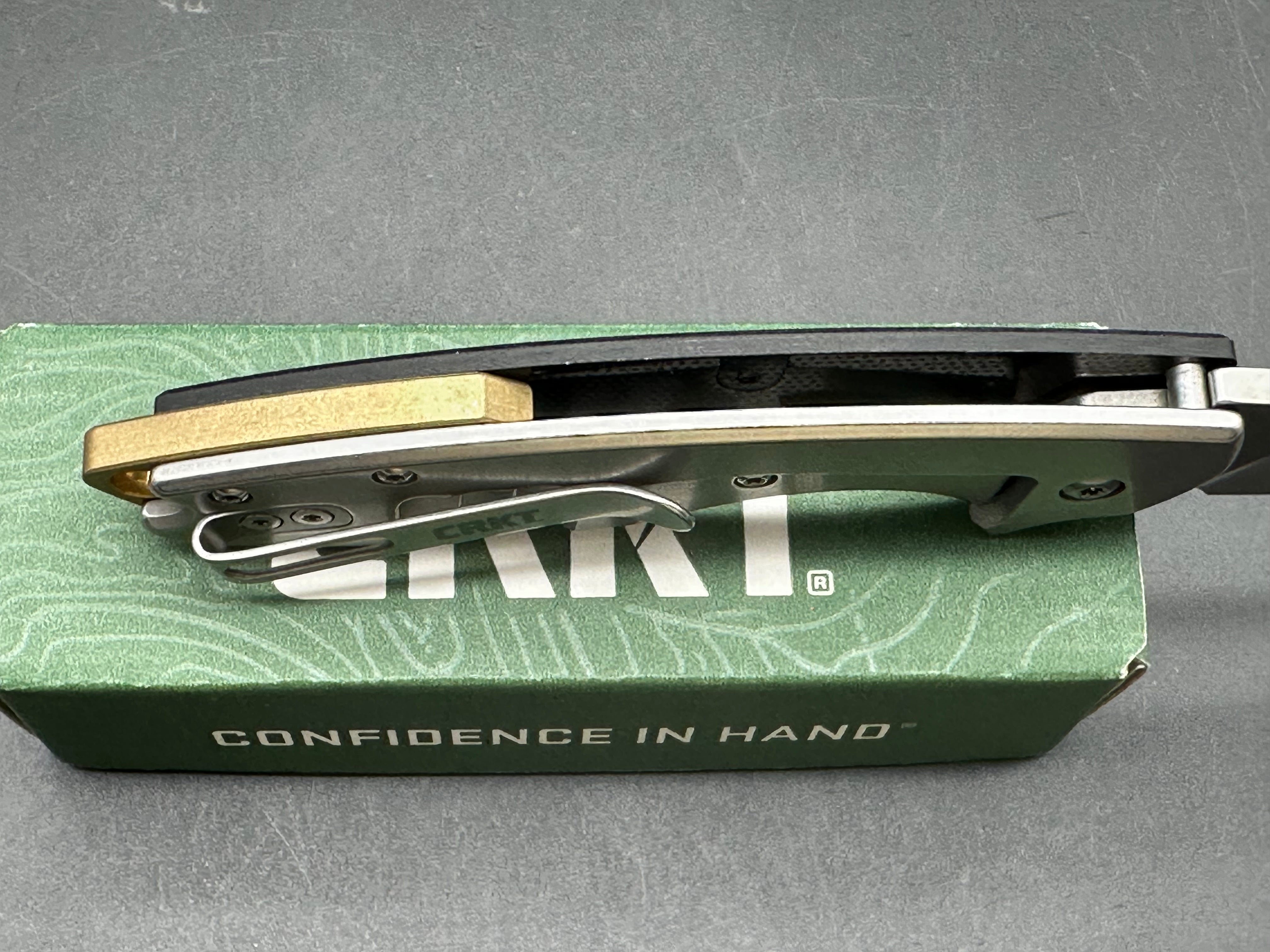 CRKT Pilar III 2.97" D2 Stonewash Drop Point Blade with Black G10 and Stainless Steel Frame