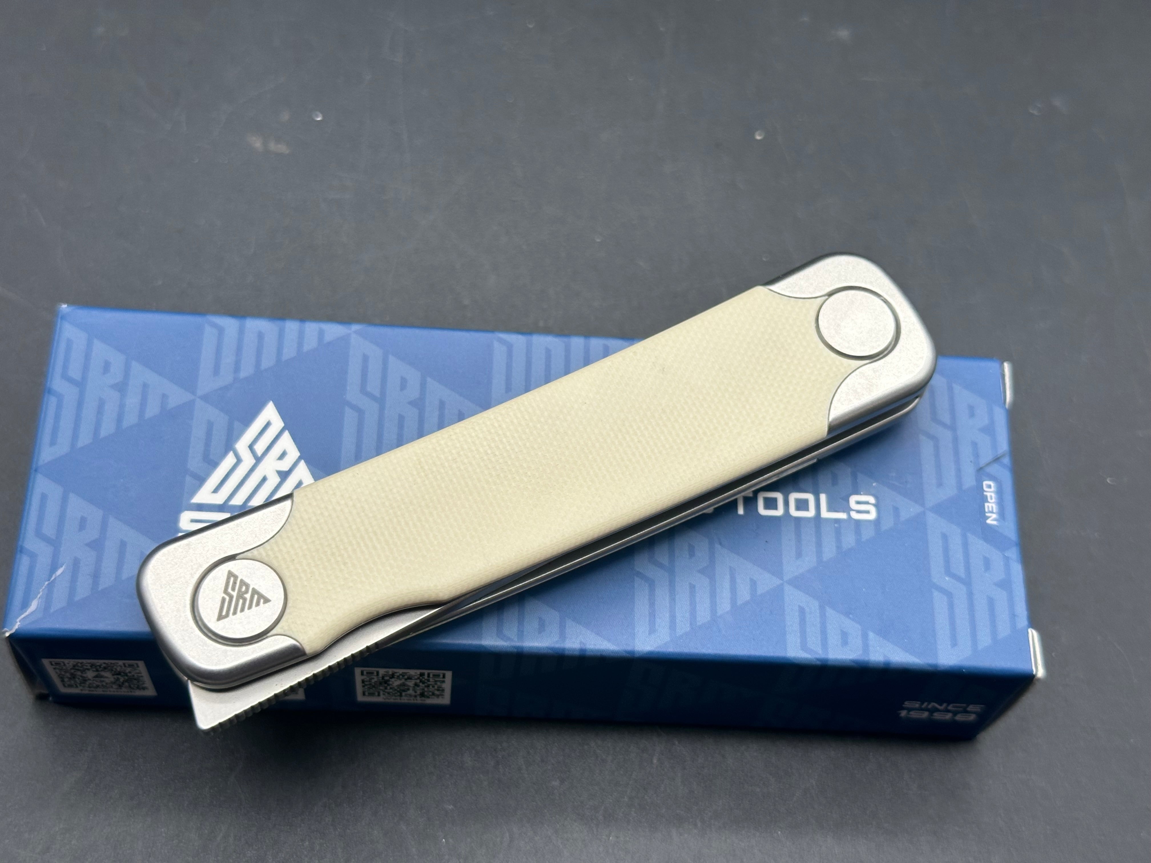 SRM Liner Lock Folding Knife (2.88" 14C28N Blade, G10 Handle) Enso