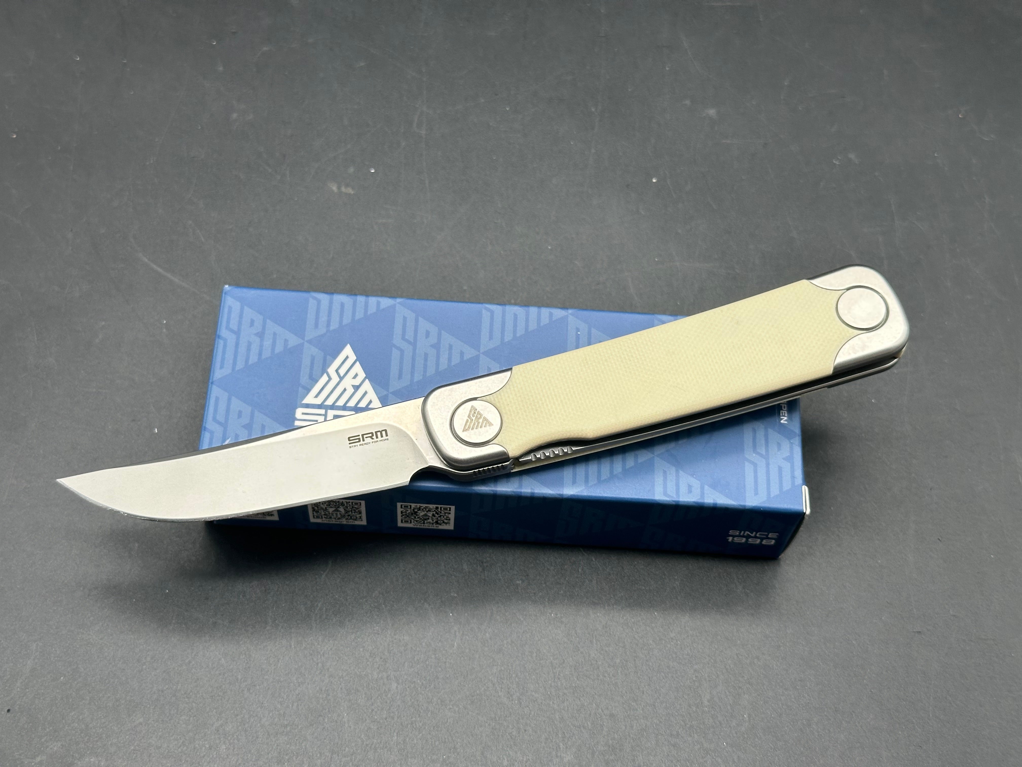 SRM Liner Lock Folding Knife (2.88" 14C28N Blade, G10 Handle) Enso