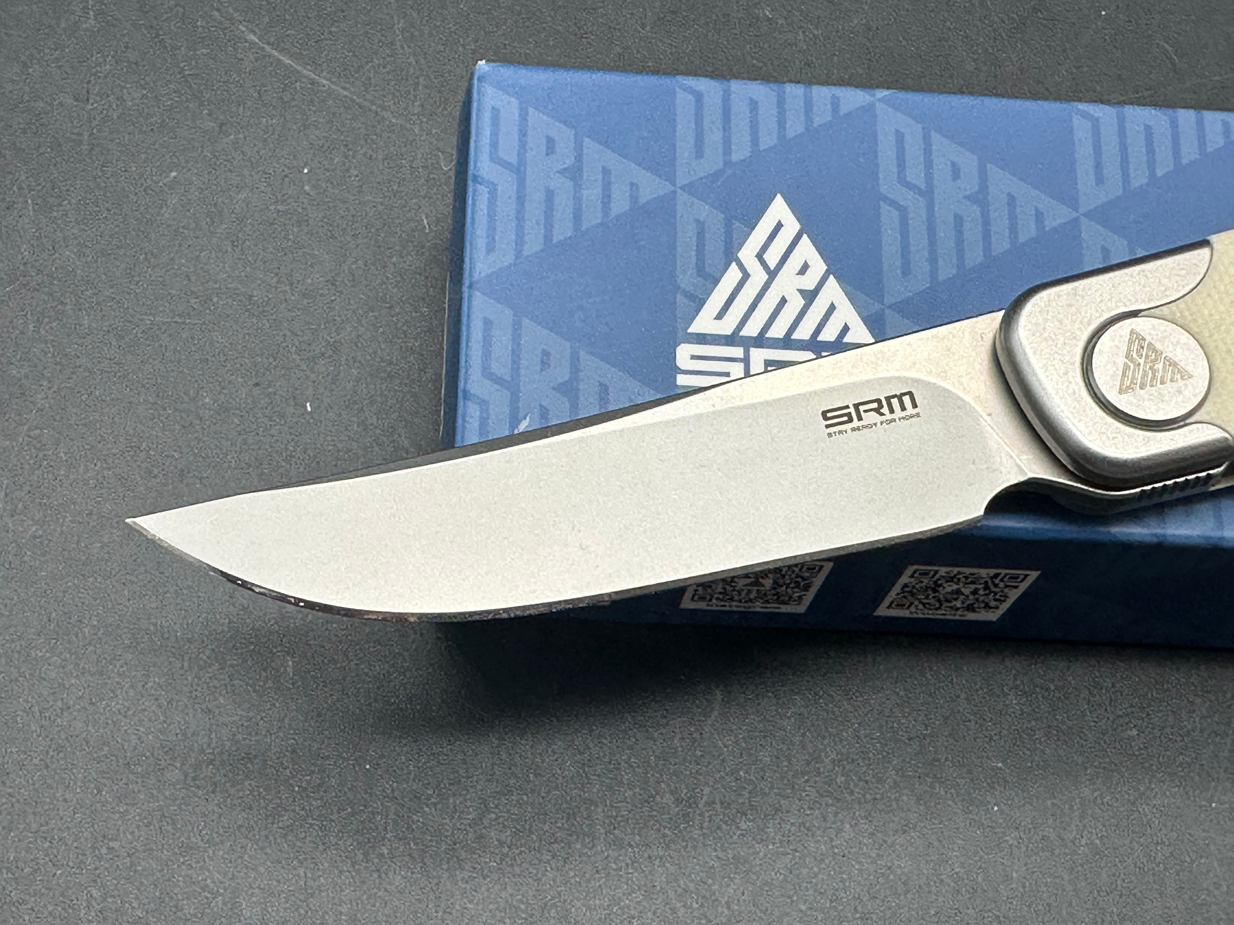 SRM Liner Lock Folding Knife (2.88" 14C28N Blade, G10 Handle) Enso