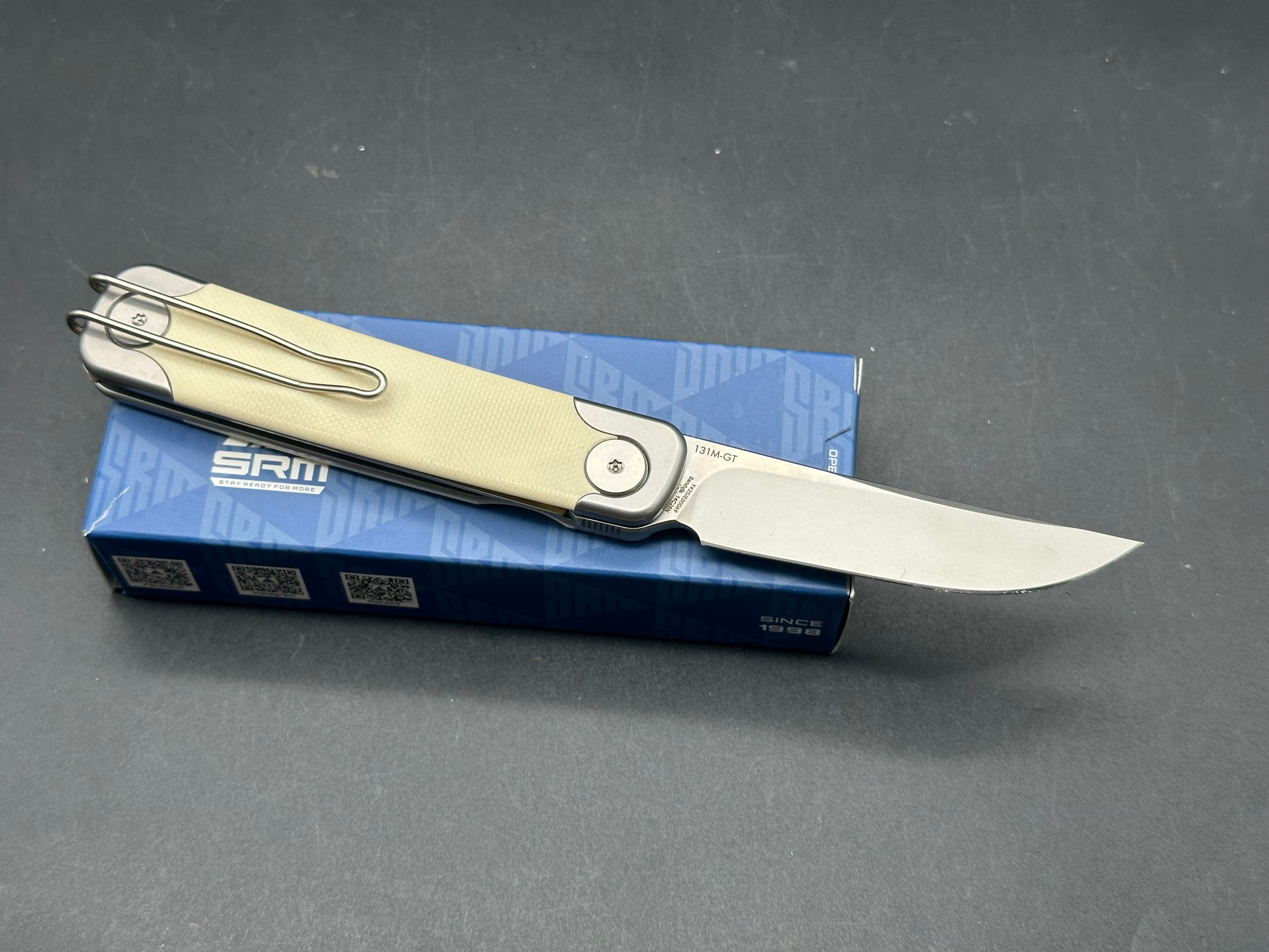 SRM Liner Lock Folding Knife (2.88" 14C28N Blade, G10 Handle) Enso