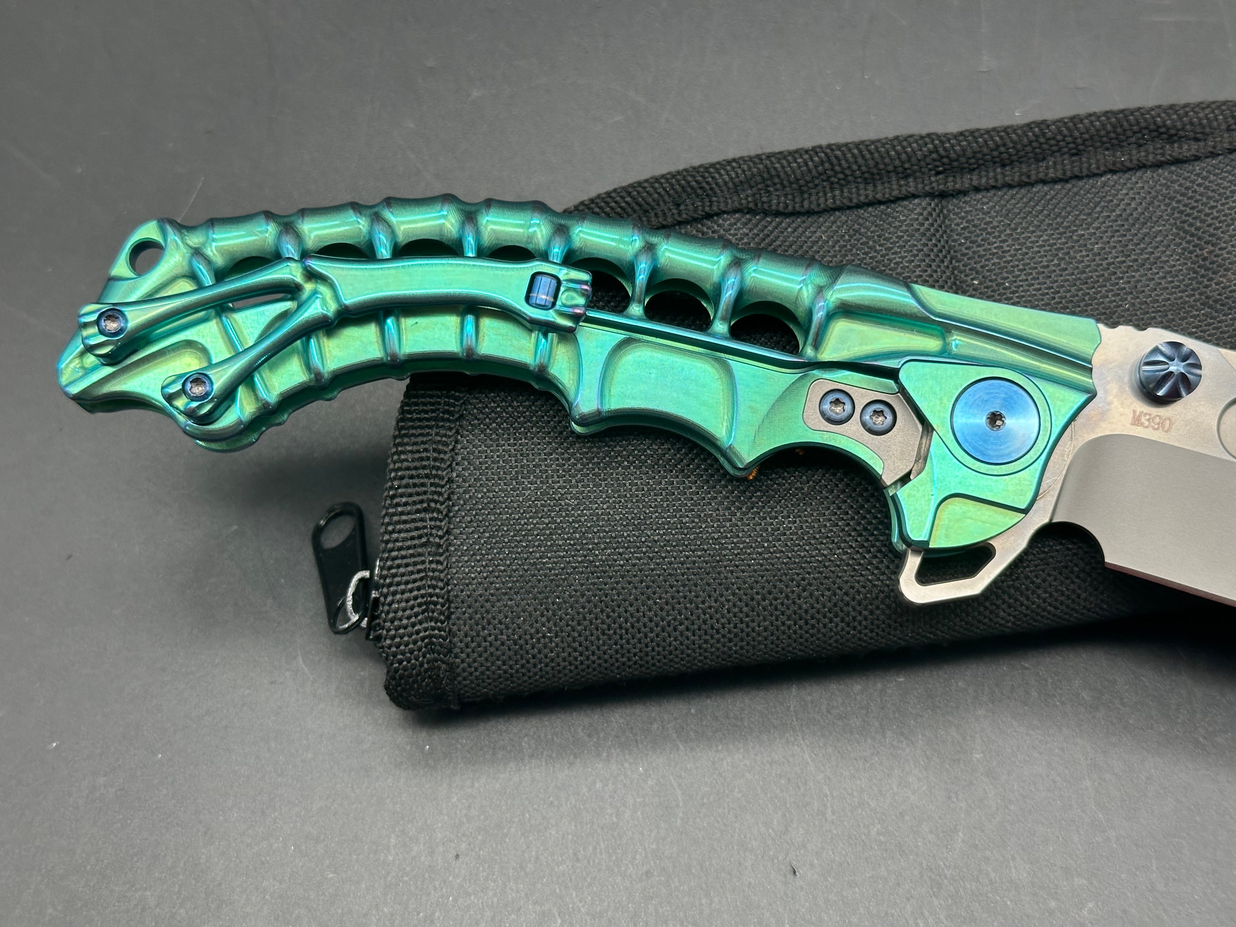 Andre De Villiers Scavenger Frame Lock Knife Green Ti (4.25" Satin) AdV