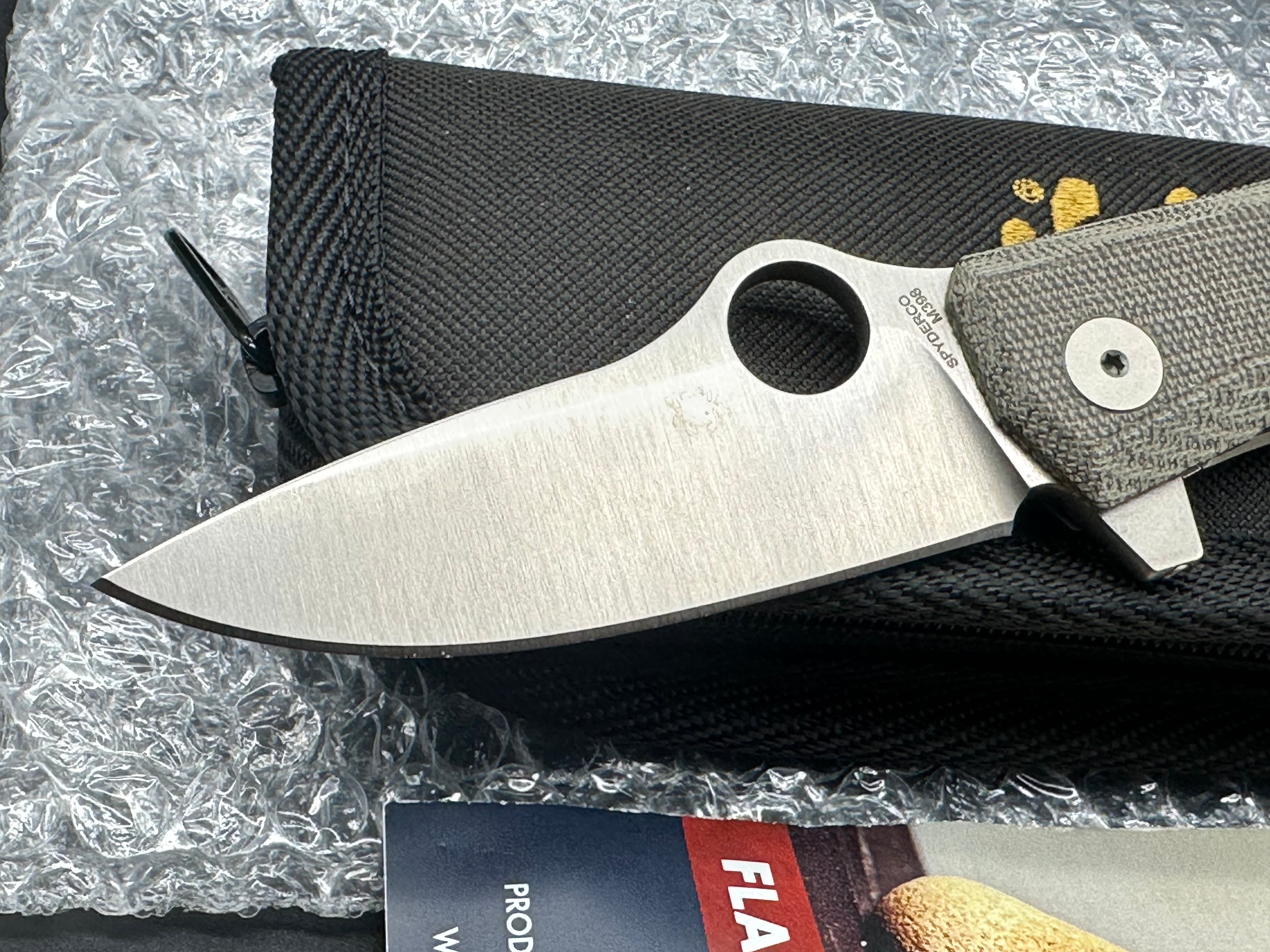 Spyderco SpyMyto Frame Lock Knife Micarta/Titanium (3.3" Satin M398)