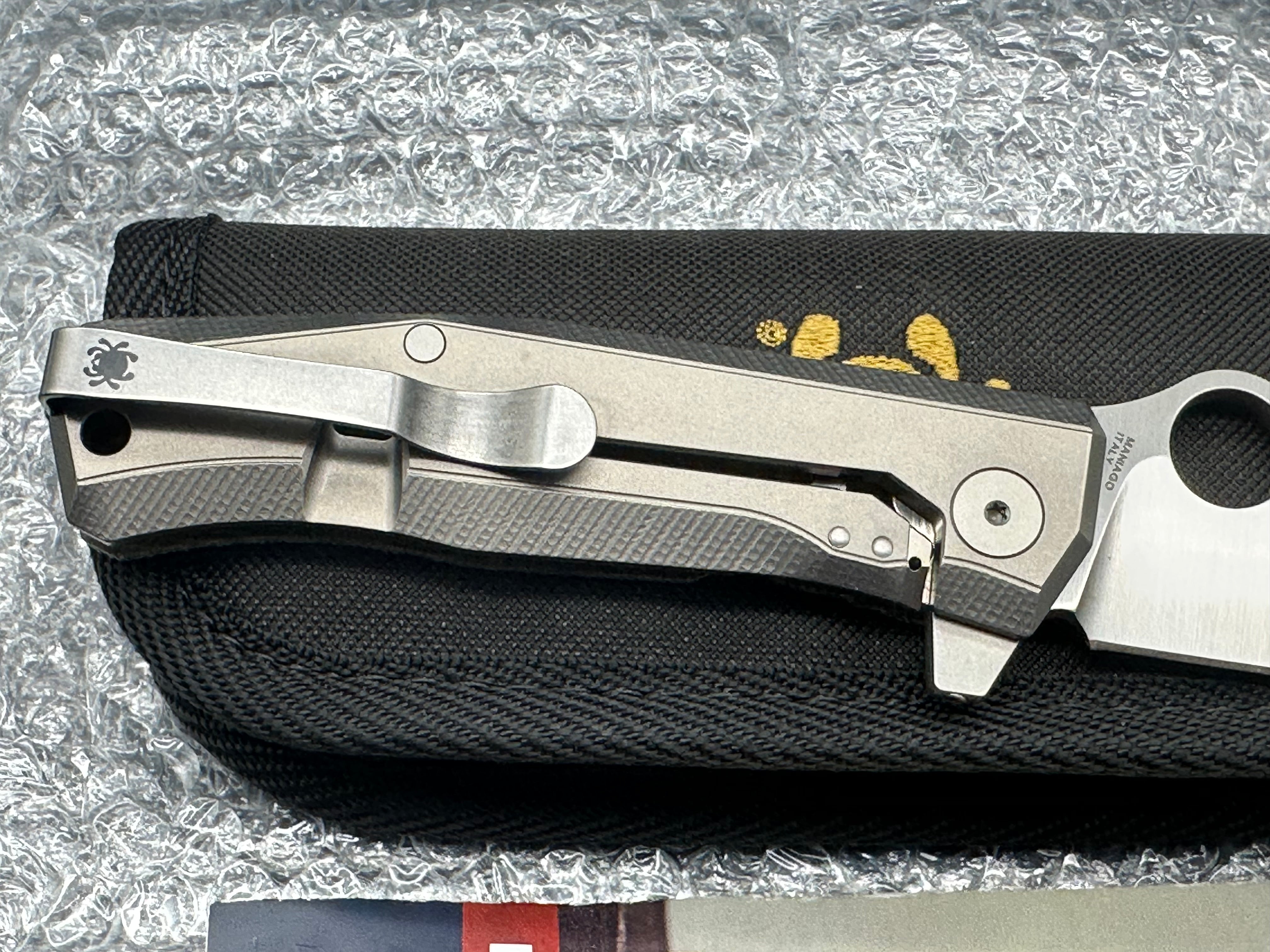 Spyderco SpyMyto Frame Lock Knife Micarta/Titanium (3.3" Satin M398)