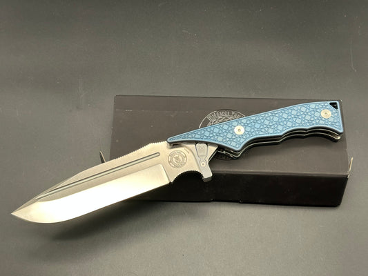 Midgards Messer-Valhalla Version 2 Blue titanium handle