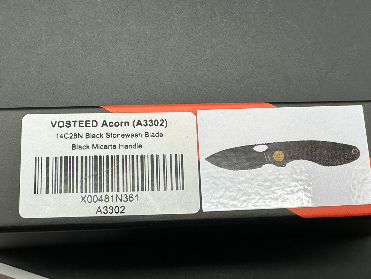 Vosteed Acorn black micarta