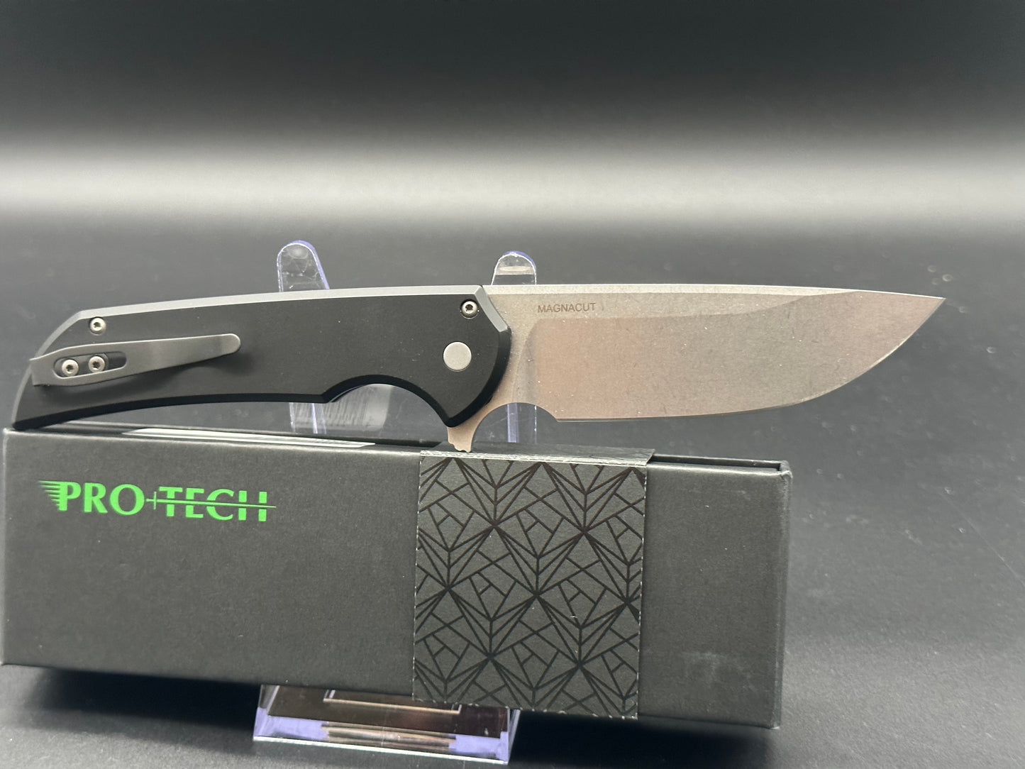 ProTech Mordax MX101 Black handle stonewashed magnacut blade